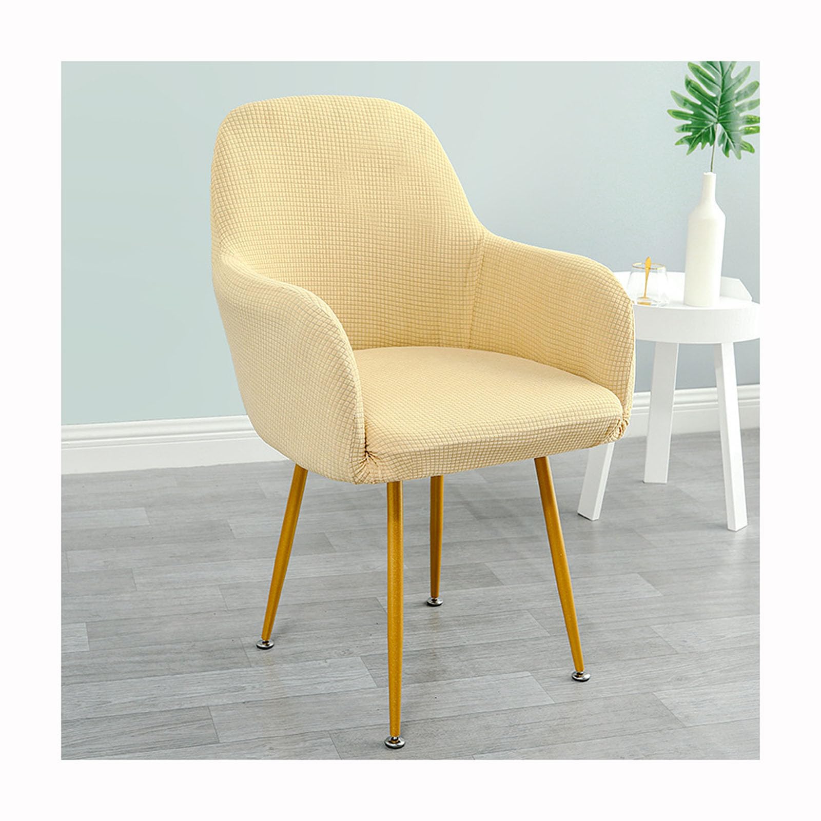 Housse de chaise salle à manger jaune pour rafraîchir votre décoration de bureau et salon