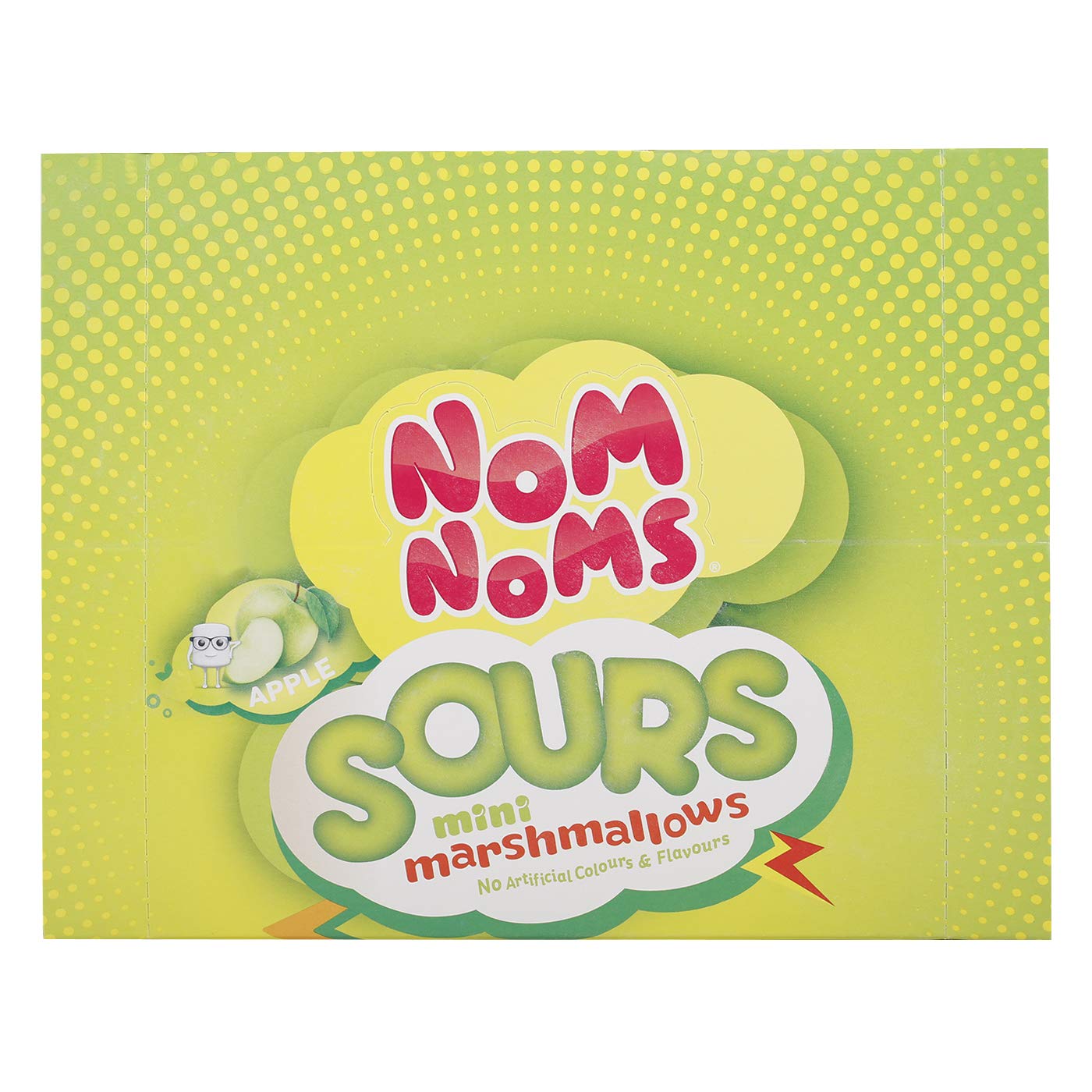 Nom Noms Sours Apple Flavour Mini Marshmallow, 12 x 22 gm