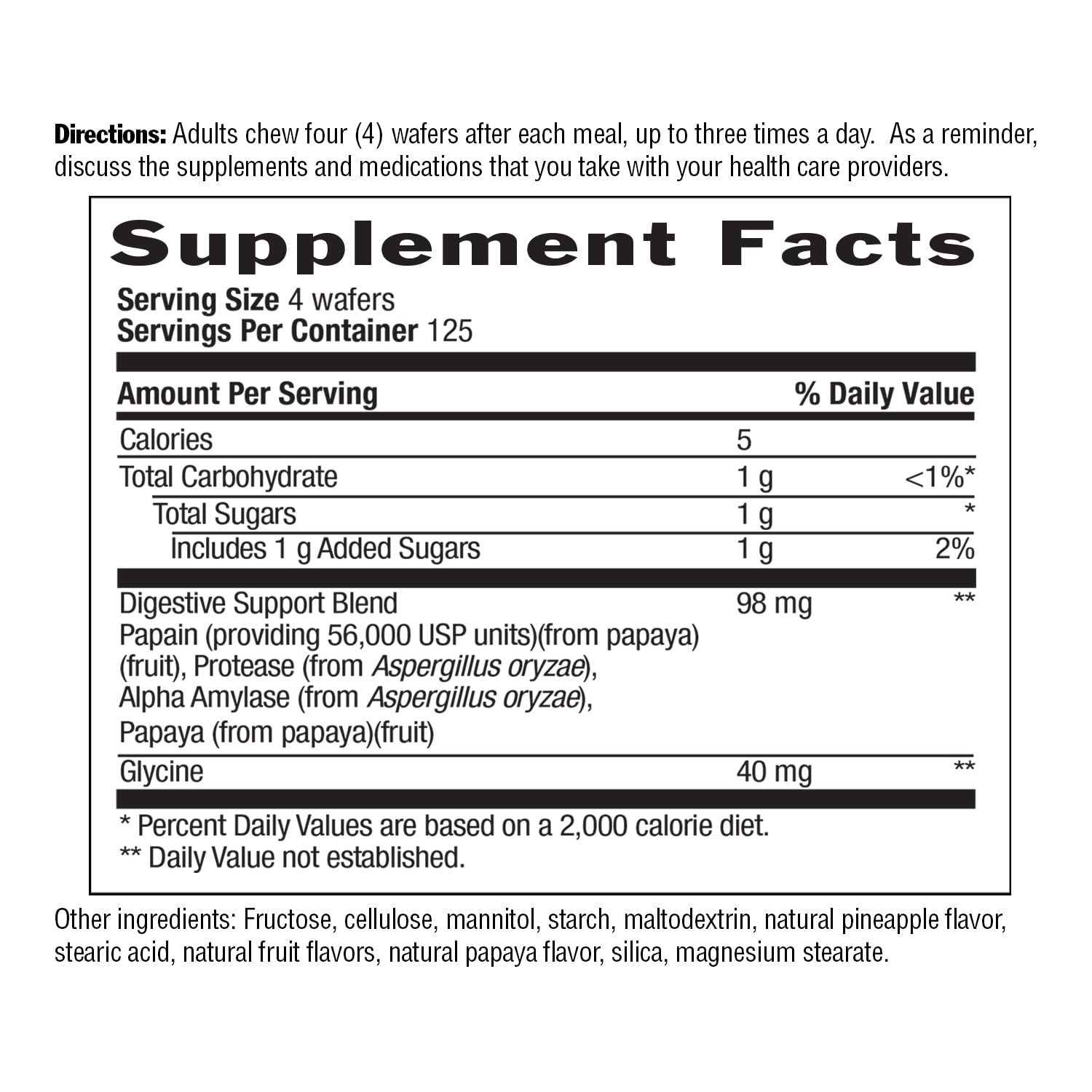 Country Life Papaya Digestive Support with Papain & Protease, 500 Wafers — Amazon image 3