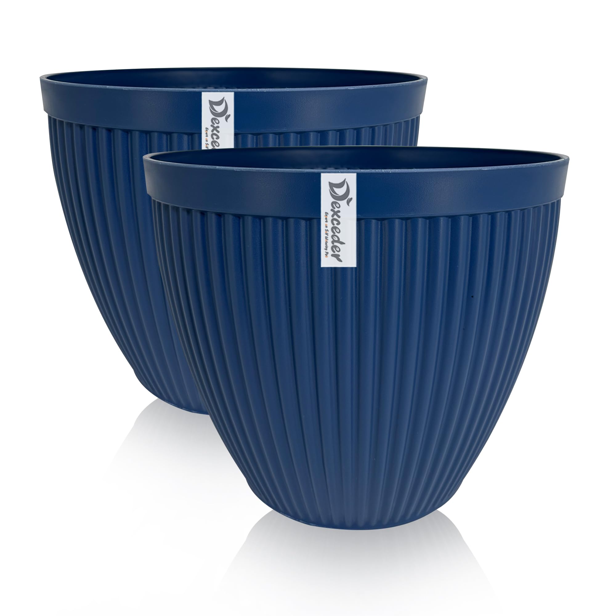 Dexceder Striped Floor Standing Cone Pot