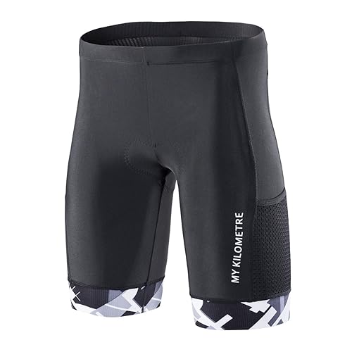 MY KILOMETRE Mens Triathlon Shorts with Adjustable Drawstring Easy Reach