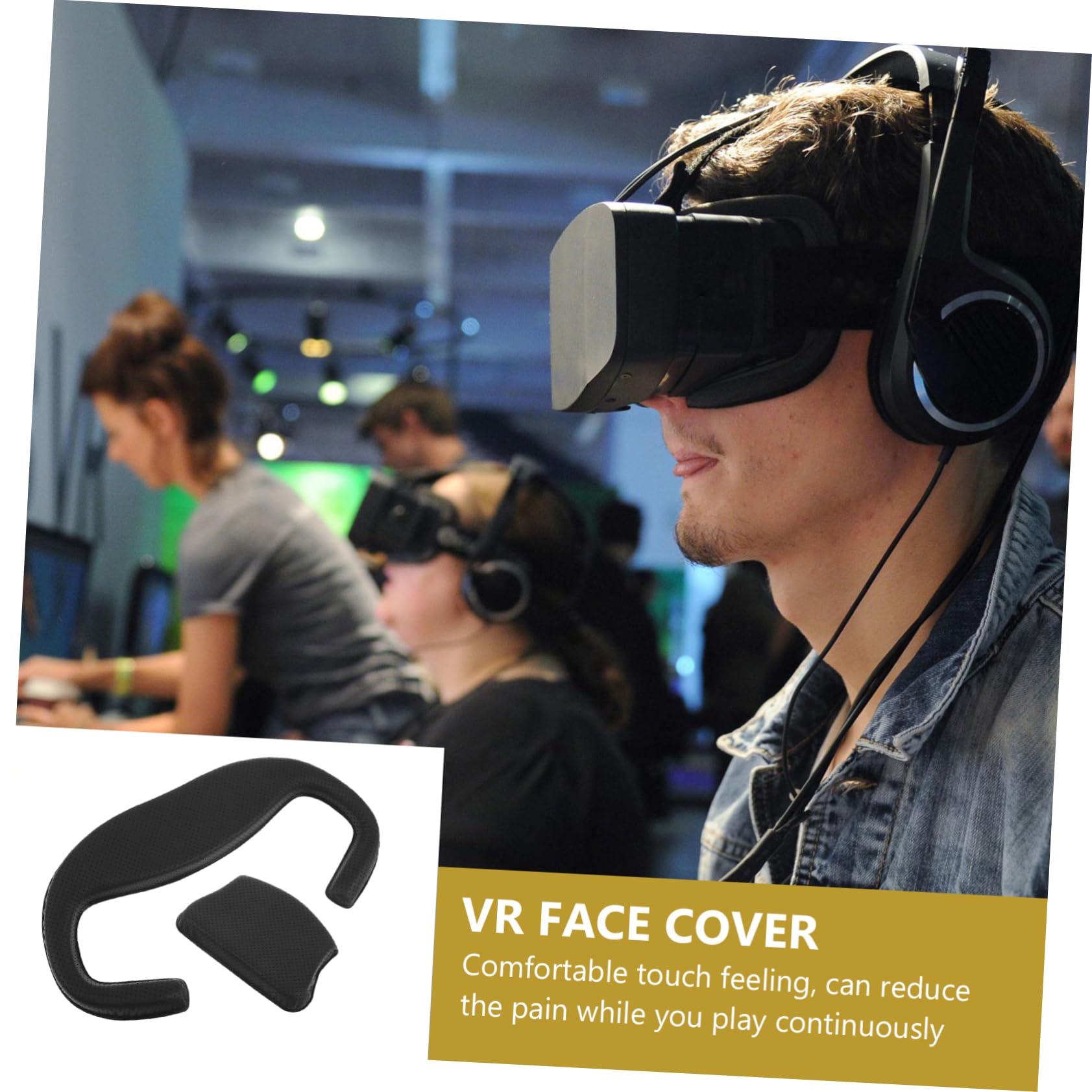 Hemobllo 5juegos Funda De Reemplazo para VR Almohadilla De Hindbrain y Esponja Accesorio Ergonómico y Antideslizante para Crystal Aislamiento De Luz y Absorción De Sudor