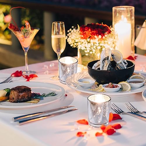 Miniatura 4 de 50 portavelas votivas a granel de vidrio de mercurio votivo portavelas candelita candelita centro de mesa de boda para mesa, hogar, cumpleaños,