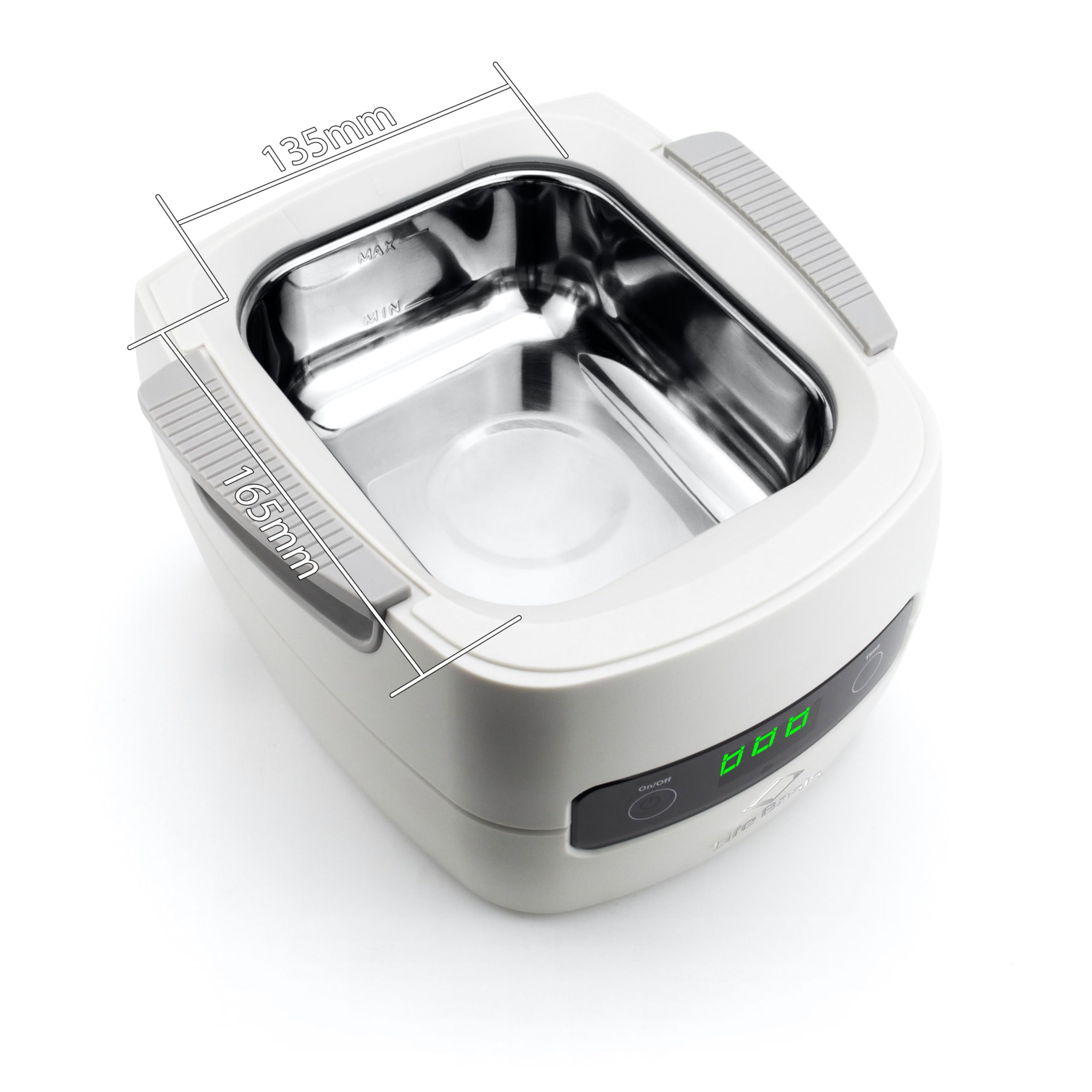 LifeBasis Limpiador Ultrasonidos 1400ml 60W ultrasonidos Limpieza con 5 Ajustes de Tiempo, Limpiador Ultrasónico Profesional para Joyas, Gafas, Cartuchos de Tinta y Piezas de Herramientas