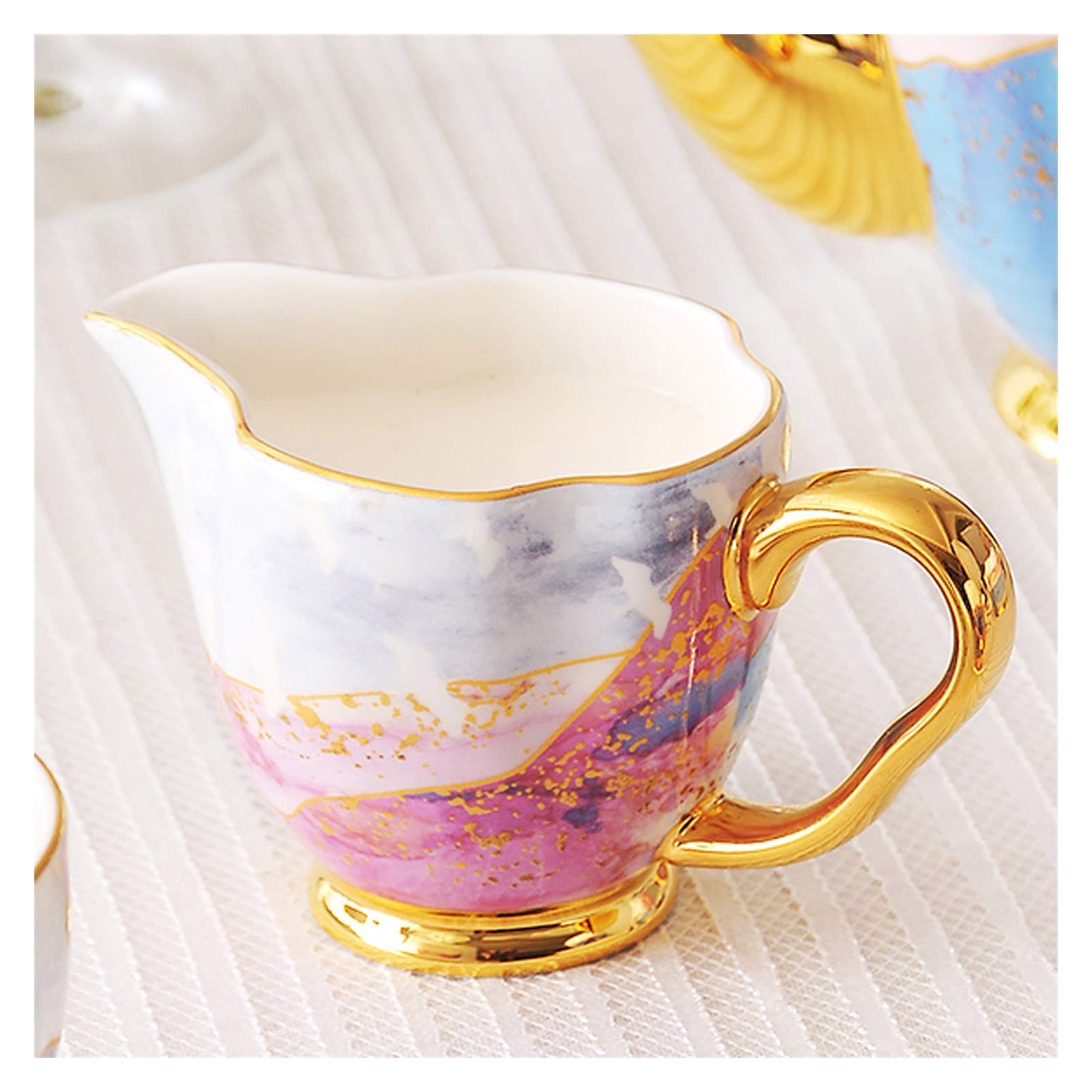 caihuashopping Milchkrug Keramische Kaffee-Milch-Creamer-Pitcher, der Pitcher-Sauce-Pitcher serviert für Family Hotel Cafe und andere Moderne Luxusstil 150ml Milchkännchen Porzellan