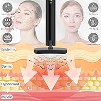 Vista 3 de Terapia de Luz LED, Varita de Cuidado de la Piel Facial de 7 Colores con Masajeador Facial, Terapia de Rejuvenecimiento de la Piel Facial LED