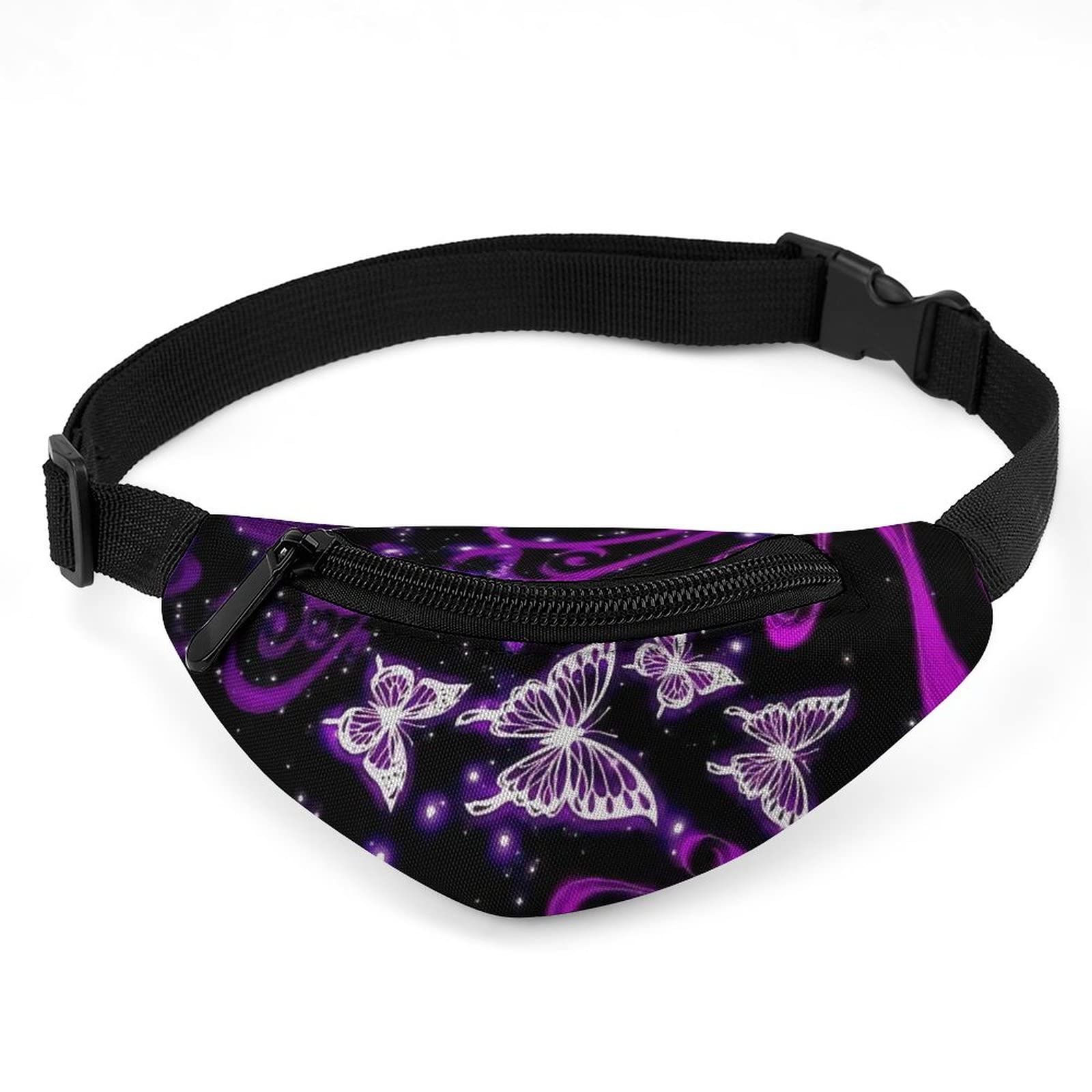 Hon-Lally Purple Butterfly Pattern Dog Backpack Puppy Pack Pet Harness Self Carrier Rucksack Adjustable for Travel Outdoor Camping Hiking