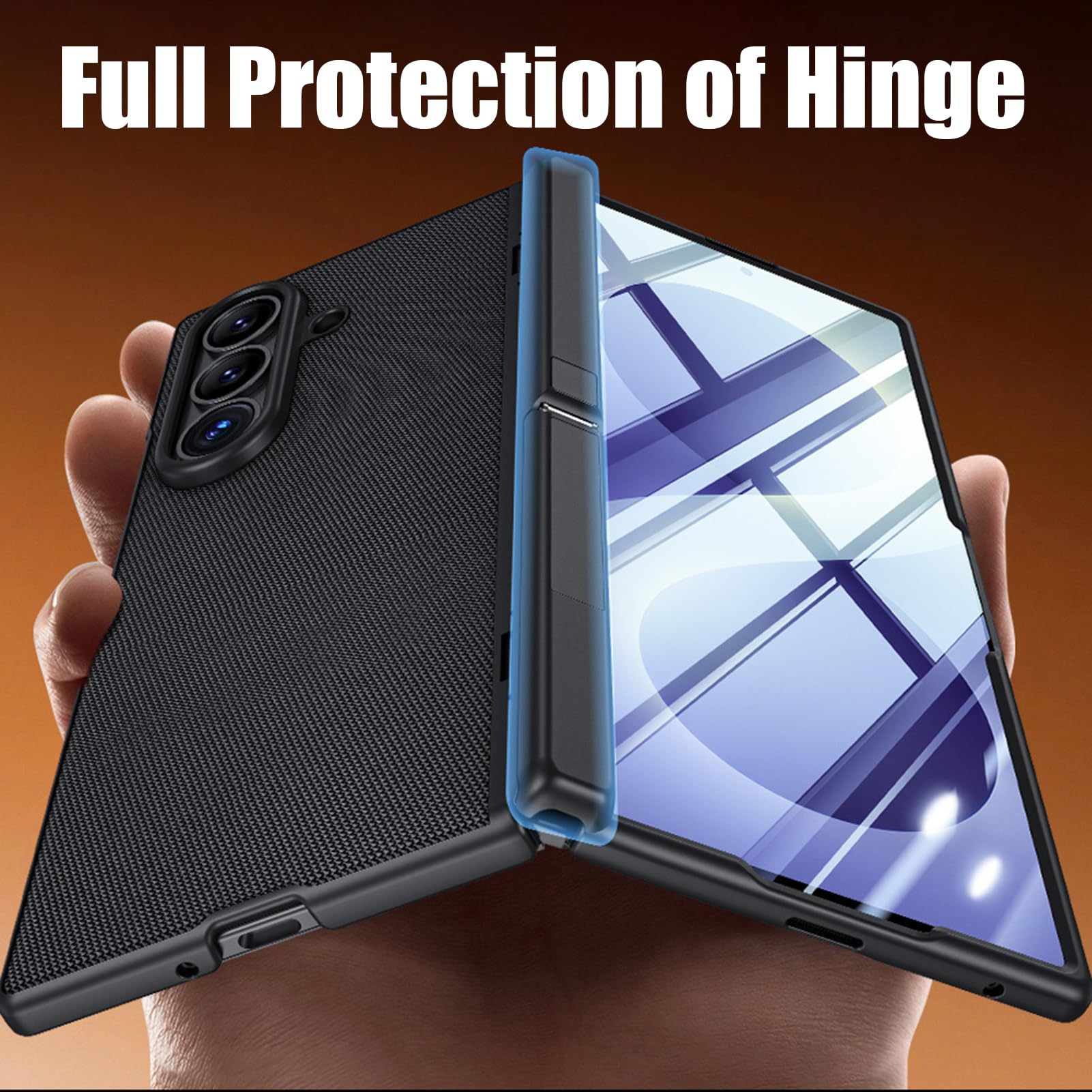 Galvanik Scharnier Lederhülle Für Samsung Galaxy Z Fold 8 Ultra | Mini Ständer Luxus Handyhüllen Rundum Bildschirmschutz Kratzfest Stoßfest Abdeckung