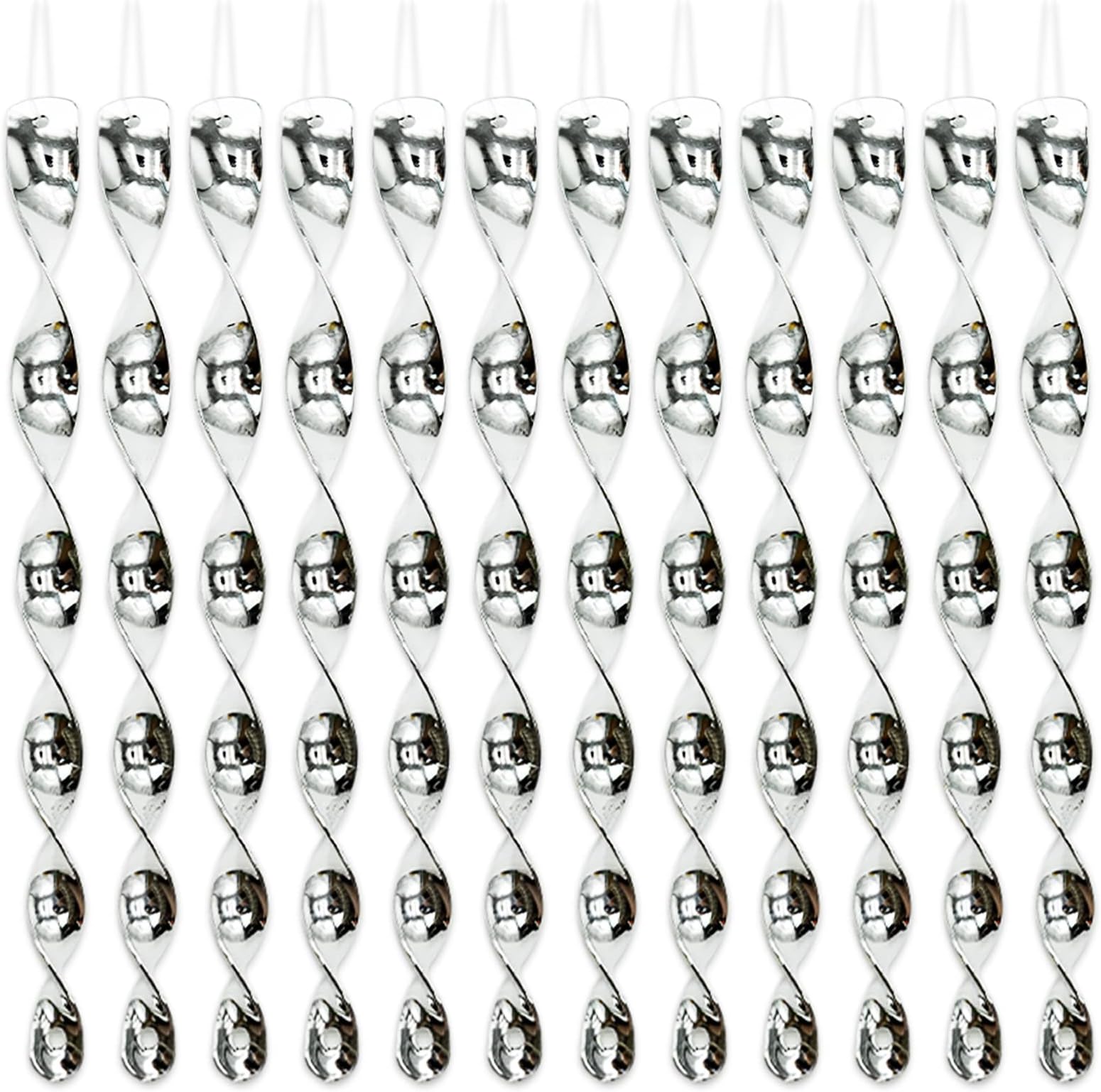 SZXMDKH 12Pcs Reflective Bird Deterrent Rods,30cm Hanging Bird Repellents Reflective Wind Spiral- Keep Birds Away From Your Home, Garden, Patio