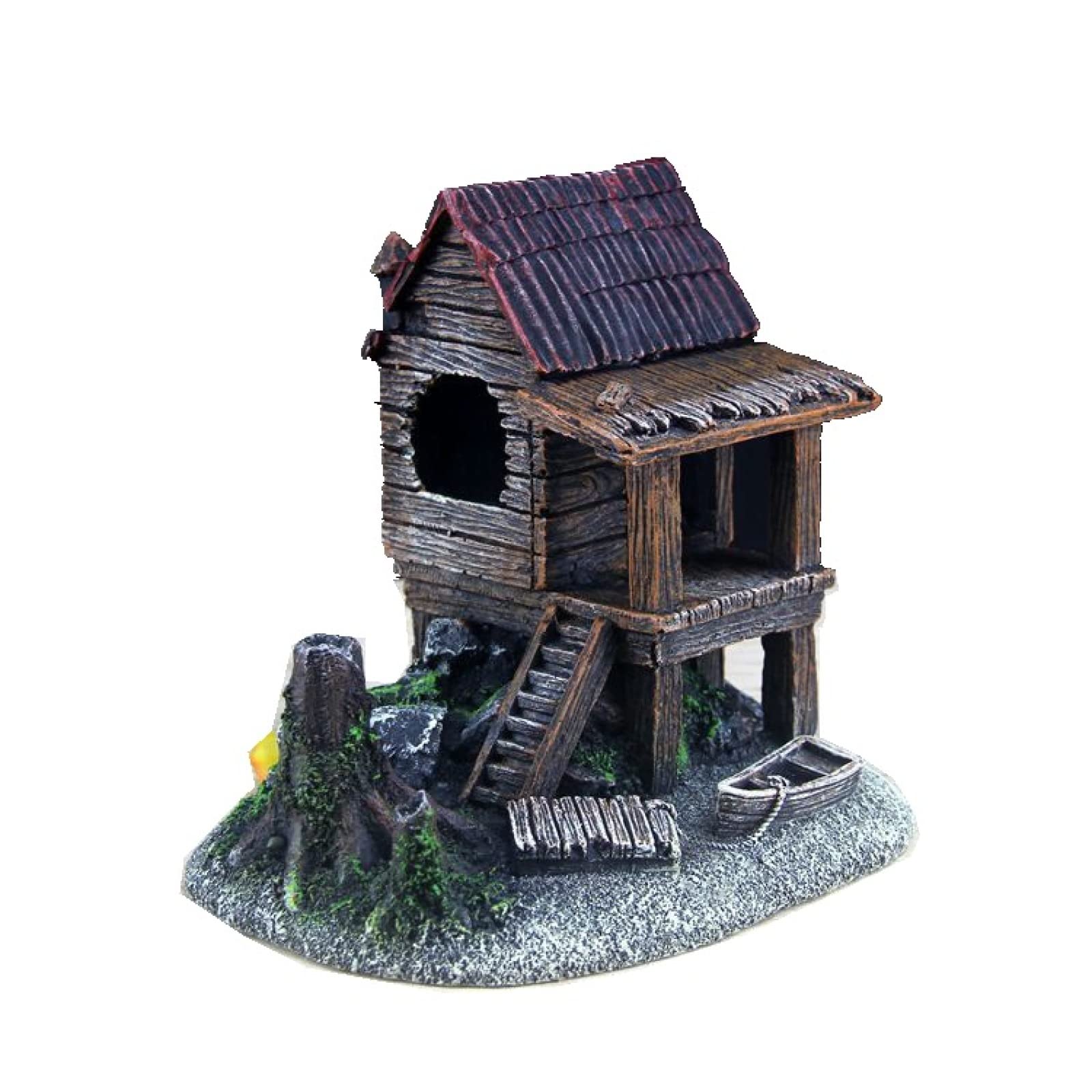 Decorazioni Acquario Arredamento Acquario Arredi Per Acquario 18*14.5*Cm Acquario Creativo Acquario Paesaggistico Casa Del Castello Casa Sull'Albero Casa In Legno Decorazione Artigianale Casa Nascondi
