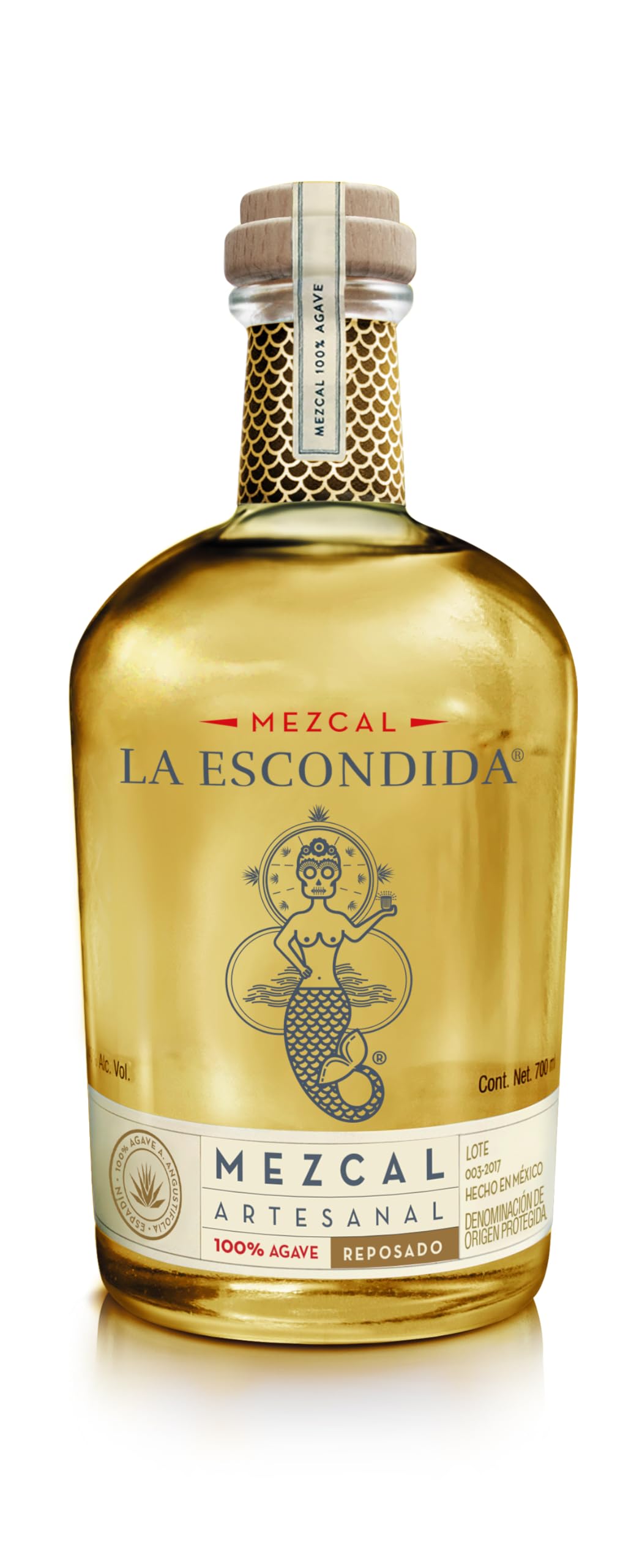 La Escondida Mezcal Artesanal Reposado 40% Vol. 0,7l in Giftbox