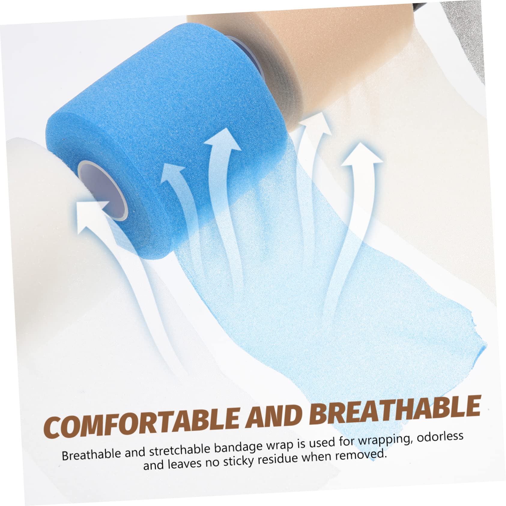 Toddmomy 2 Ensembles Bandes Élastiques De Préparation Bandages Pour Peau Peau Blanc Bleu Noir Pour Athlètes Et Soutien Musculaire 4 Rouleaux*2