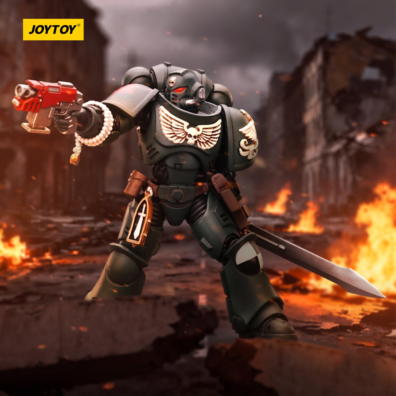 JOYTOY Warhammer 40k Dark Angels Intercessors Brother Nadael 1/18 Action Figure Collect And Display Model - Image 2