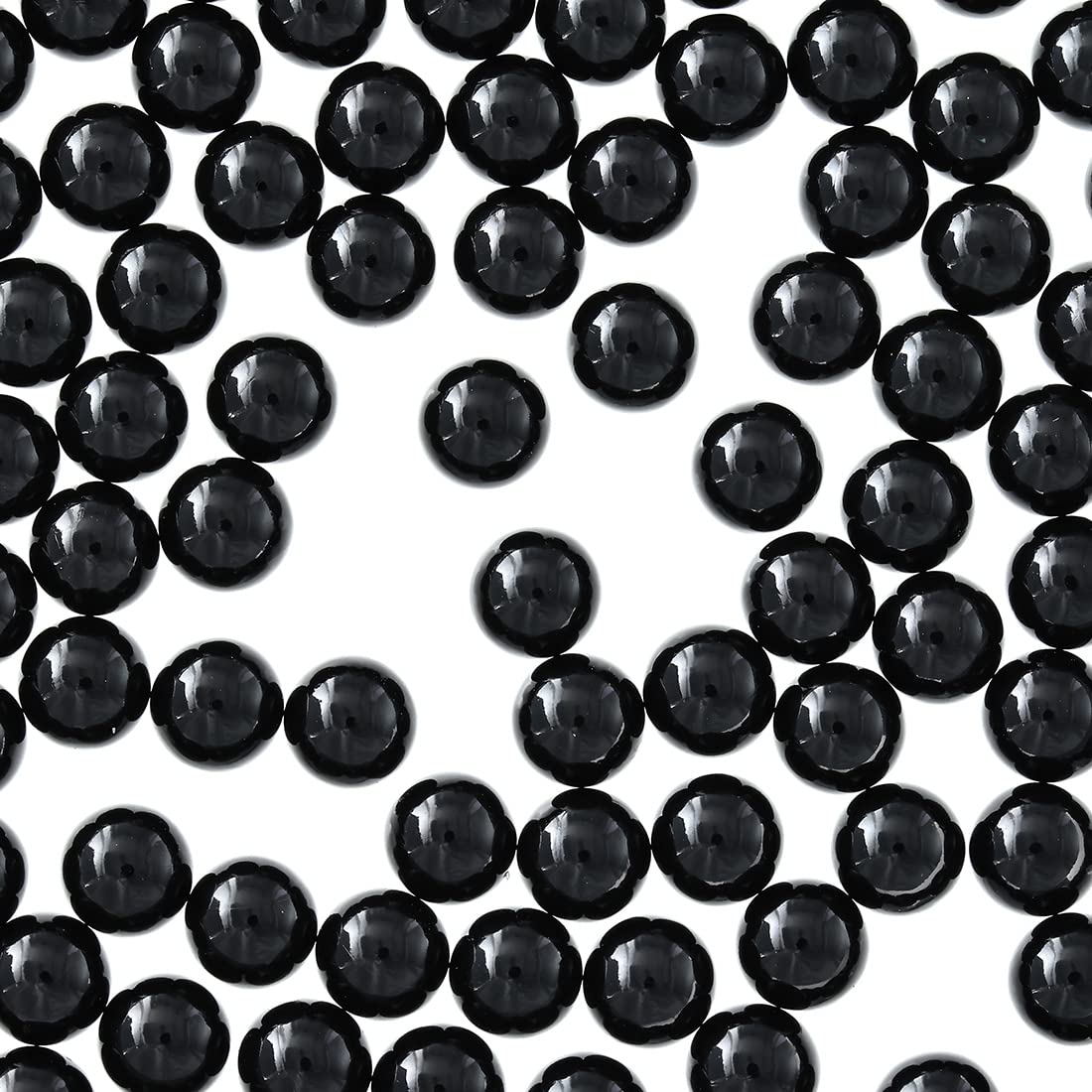 Amazon.co.jp: ファイニエ ビーズ 6mm 黒 丸 穴無し 1000個 ブラック