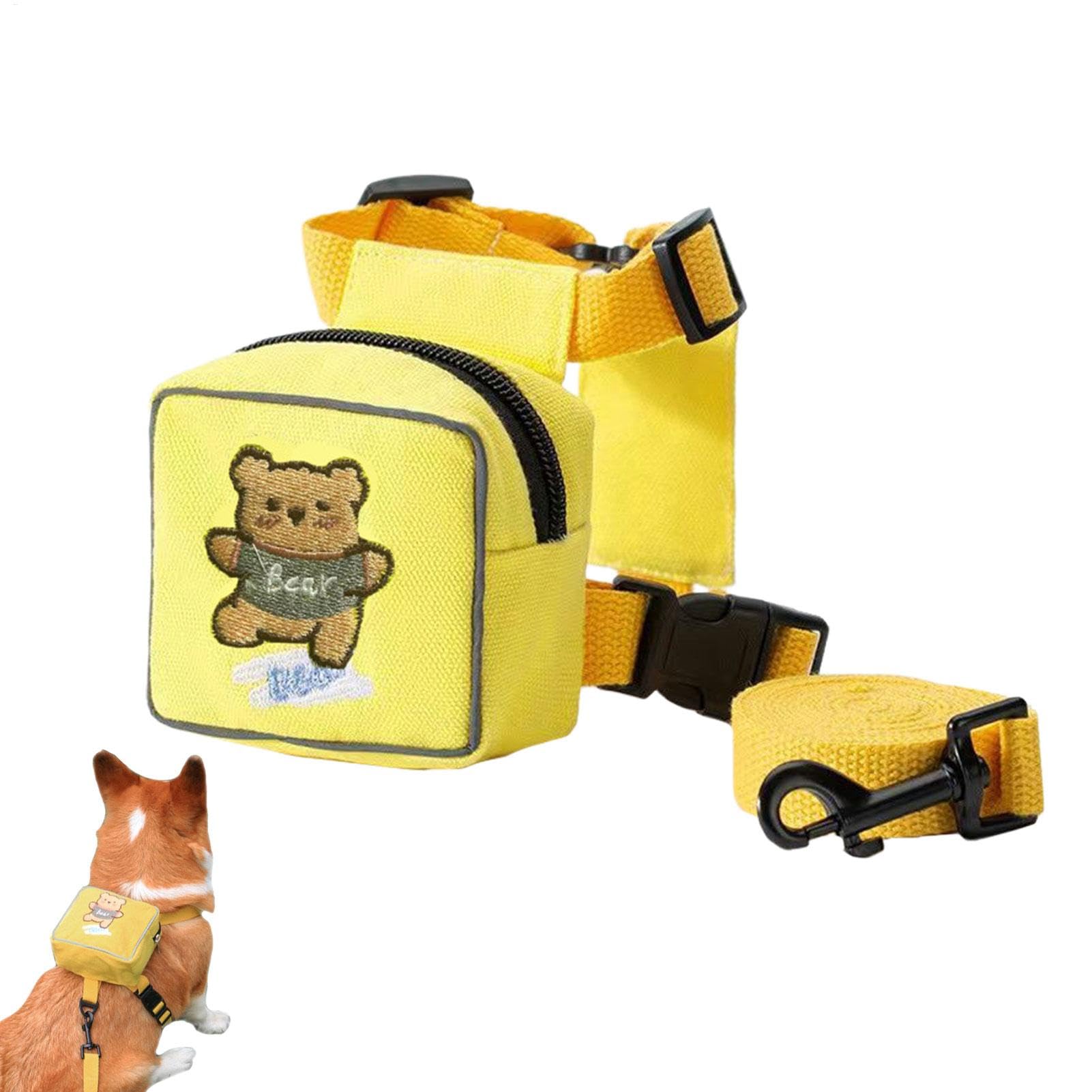 Pettorina per cani con zaino – Twill – Zainetto per cani con guinzaglio – Grazioso zaino per gatti, sella colorata per cani, accessorio da viaggio per amici di famiglia o
