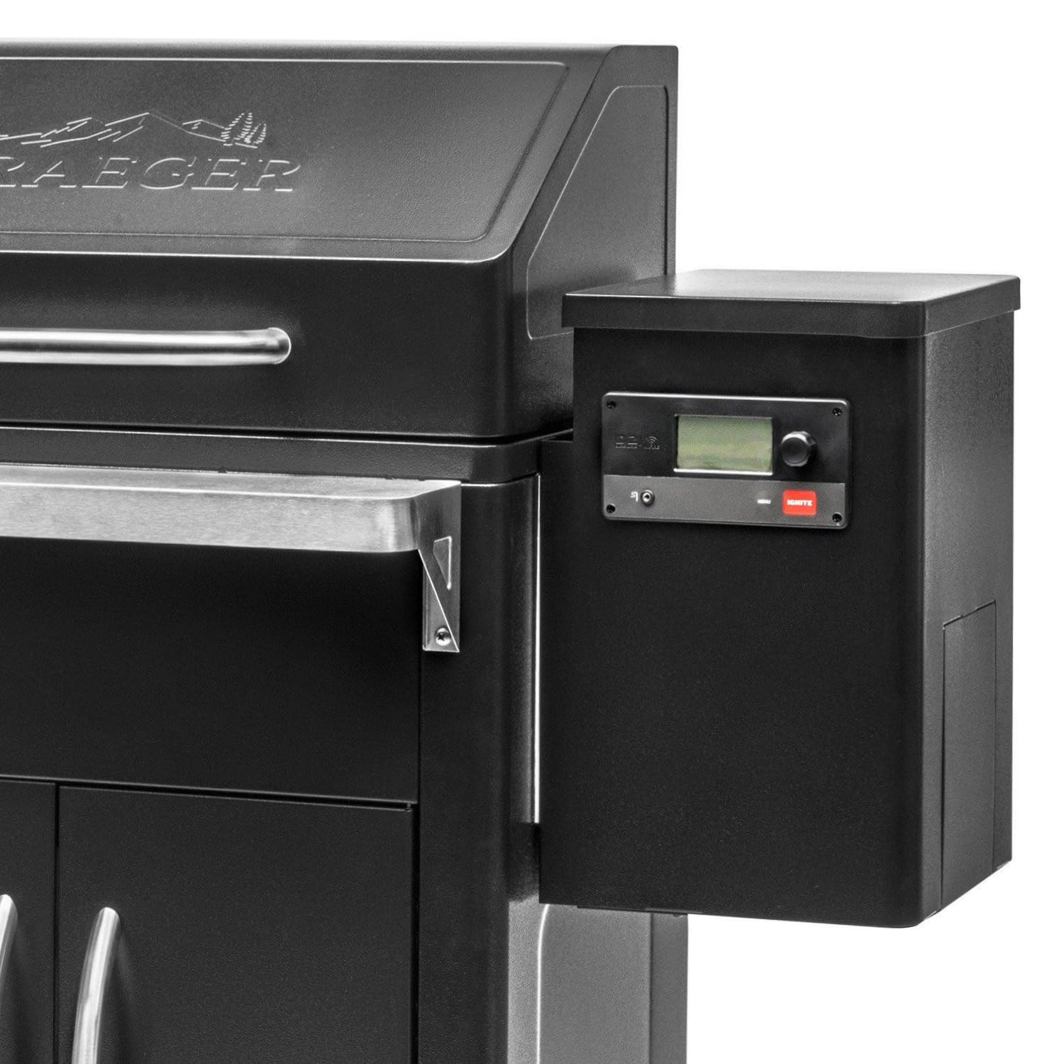 Traeger Silverton 620 Pelletgrill inkl. Abdeckhaube und 1 Set Ablaufbleche 9 kg Pellettank App-Steuerung vollautomatische Abbrand-Regulierung