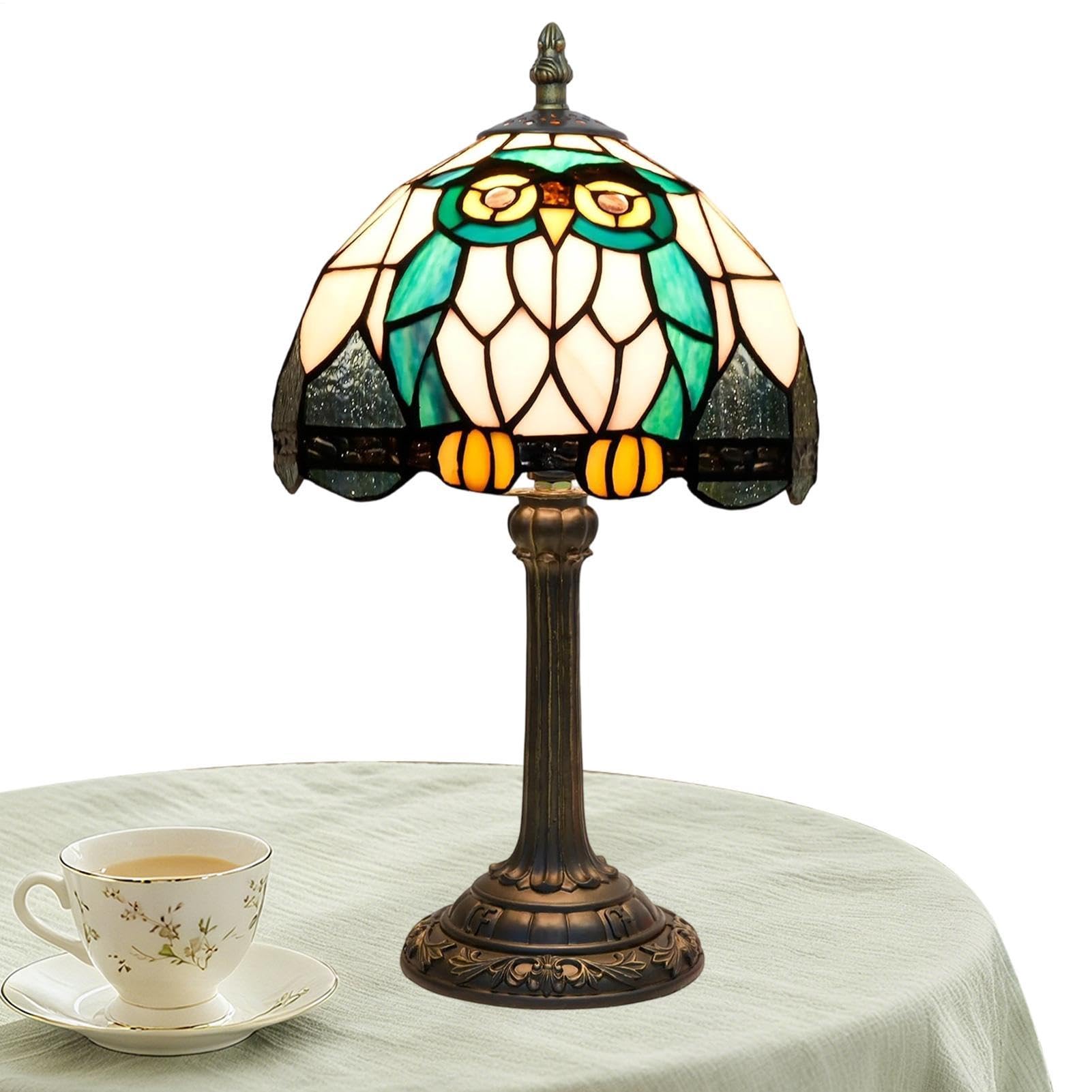 Lámpara De Escritorio Luz Para Mesita Noche Vintage Con Animal Teñido
