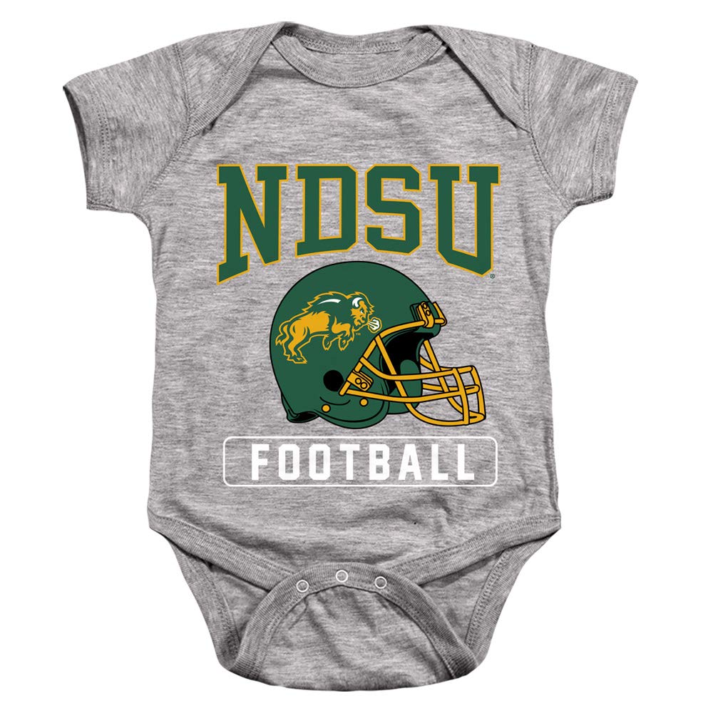 North Dakota State University NDSU Bison Official Bison Unisex Infant Snap Suit for Baby, Athletic Heather, Large (18 Months)