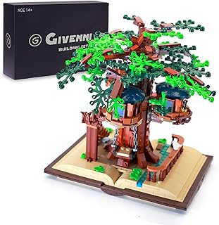 Givenni Tree House Building Set, MOC Building Blocks Set Education Stem Toy, Compatible with Lego, Collectible Playset for Ages 14+ 8+ (969pcs)