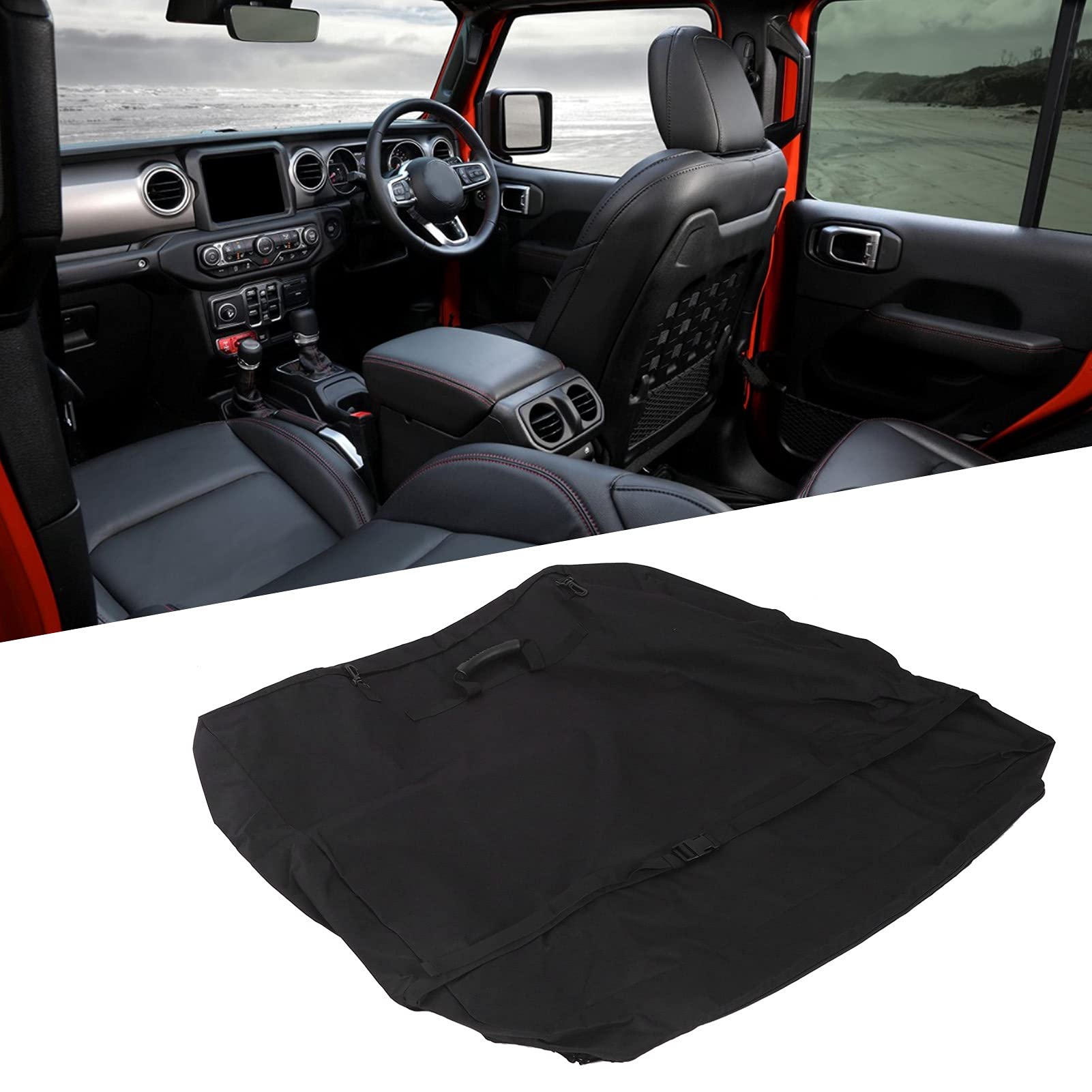 Bolsa de almacenamiento rígida para coche Aramox maletín de transporte bolsa de techo impermeable con asa de mantenimiento compatible con Jk/Jl