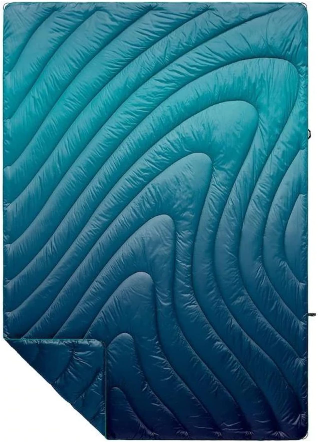 Original Puffy Blanket - Warm, Water-Resistant Camping Blanket with 100% Recycled Synthetic Insulation, 52"x75", Original Puffy V1, Ocean Fade