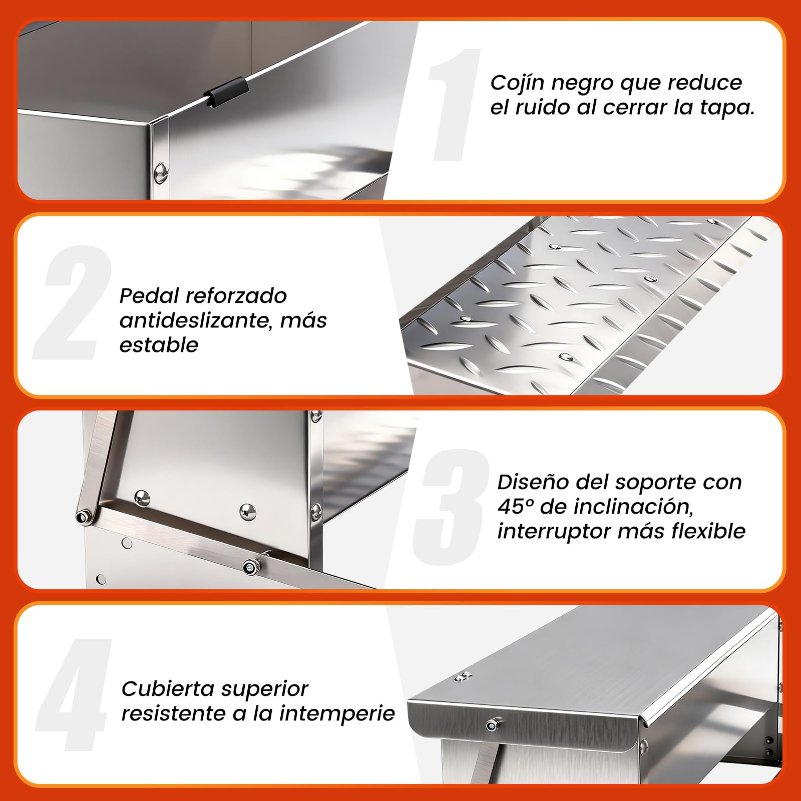 Comedero de Pedal para Pollos 5kg Metálico, Alimentador Anti Desperdicio A Prueba de Roedores con Tapa Resistente a la Intemperie para Gallinas Enanas y Faisanes
