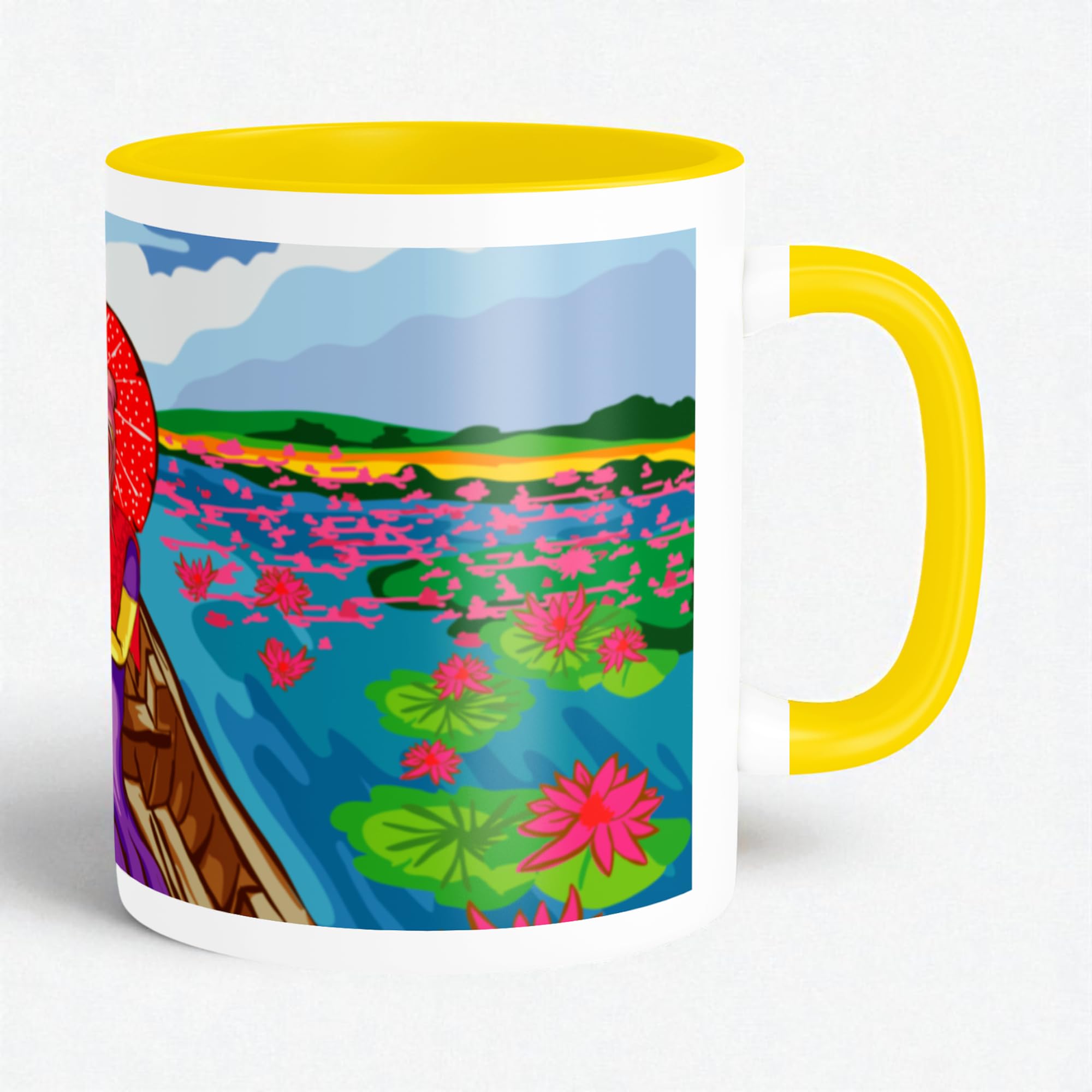 Harmony in Diversity Artistic Ceramic Coffee Mug with Digital Print by Global Artists | Durable Ceramic Cup for Coffee, Tea & Cold Beverages | Printed Mug for Birthday Gift | 350ml-image-22
