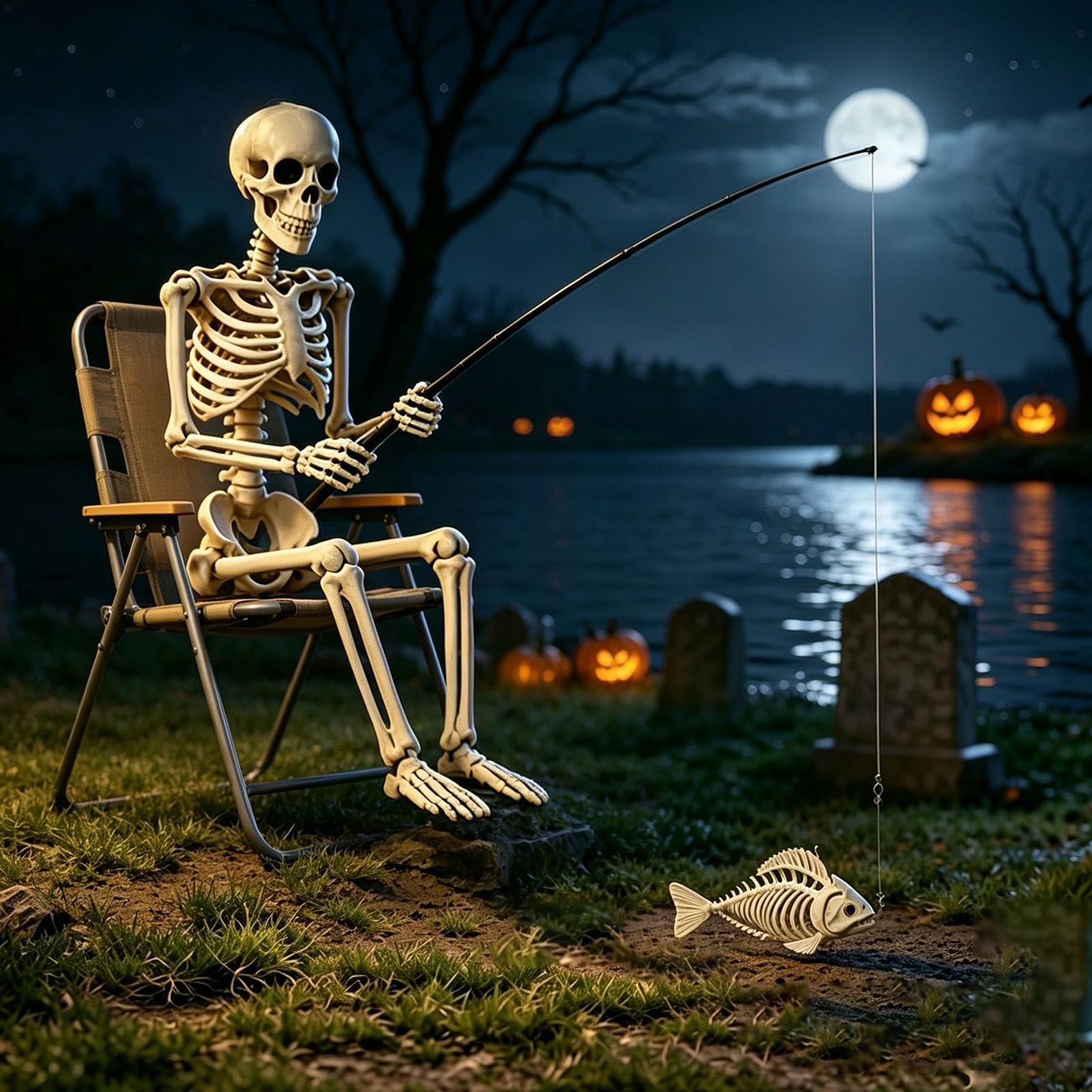 Esqueleto Decorativo De Halloween Gran Estatua De Esqueleto Gótico En