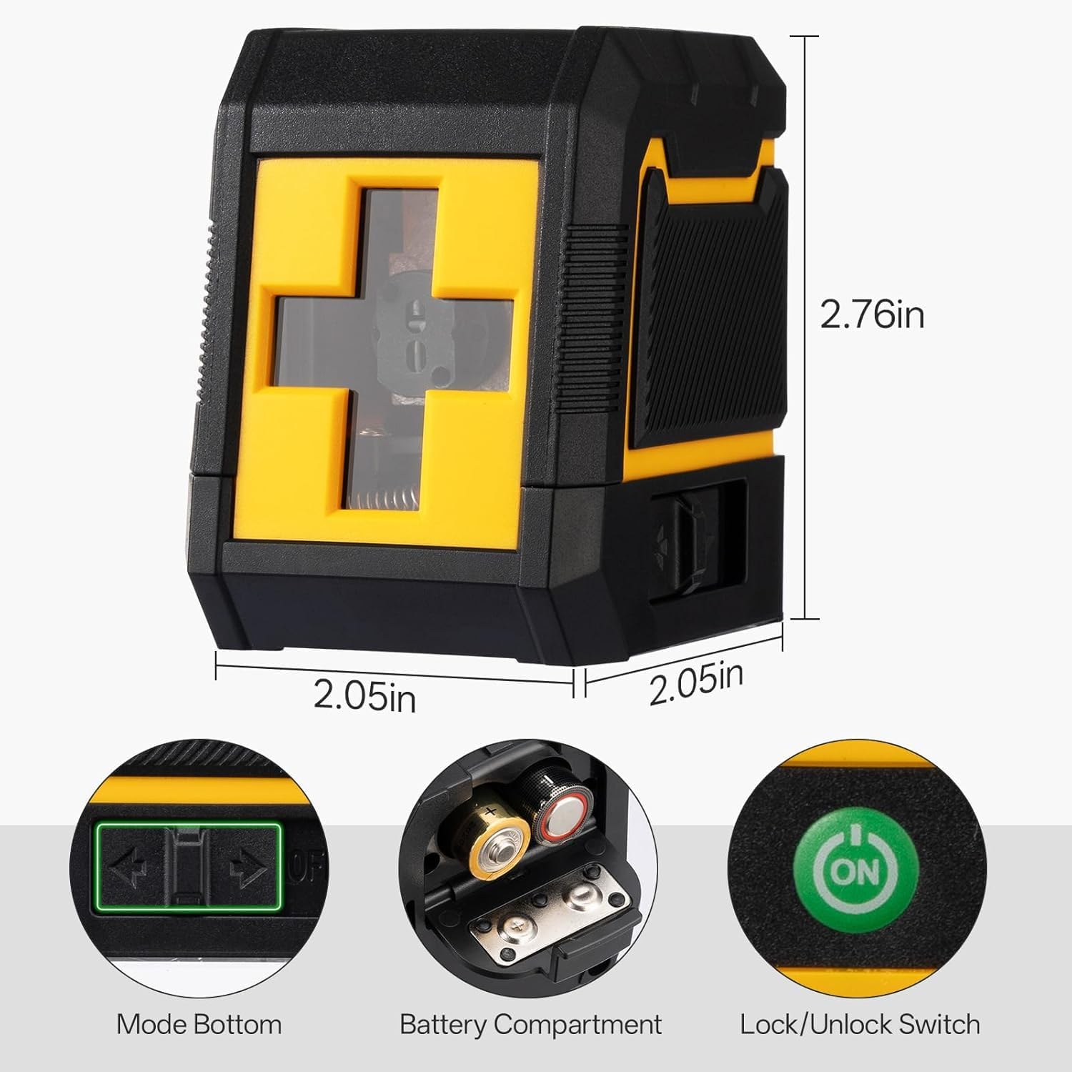 Self Leveling Light Green Laser Level, 100ft Cross Line Tool with Rotary Function, Class I| Laser <1mW (635nm), 3 Brightness Modes, Magnetic Bracket, IP54 Dust & Water Resistant