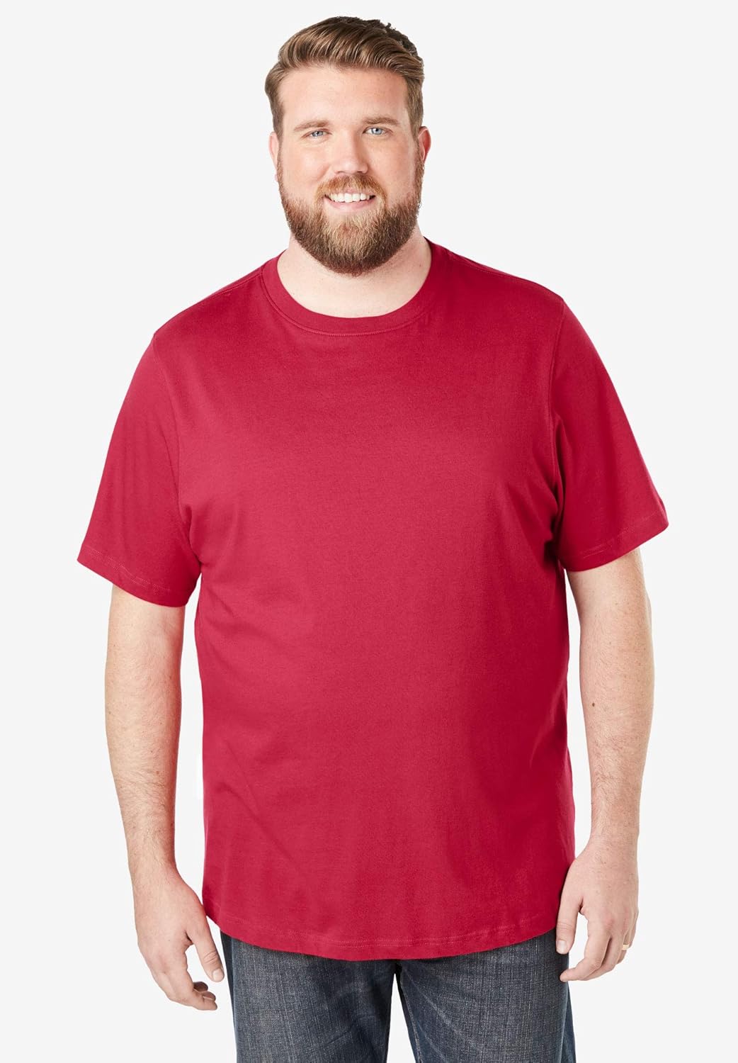 KingSize Men's Big & Tall Shrink-Less Lightweight Crewneck T-Shirt - Image 3