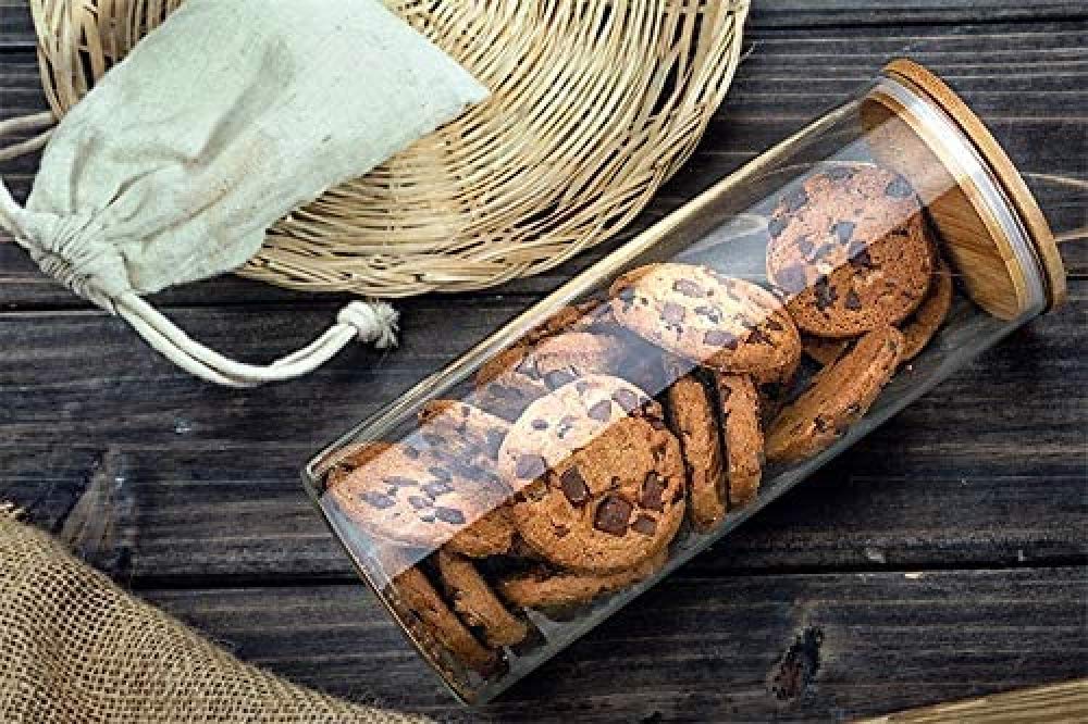 Frascos De Vidrio Con Tapas, Frascos Herméticos Para Almacenamiento De Alimentos Con Tapas De Madera De Bambú, Juego De Botes De Cocina De 3.950 Ml Para Azúcar, Dulces