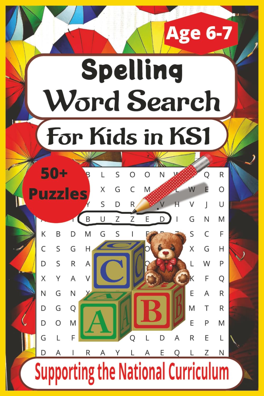 Word Search for 6-7 Year Olds: Fun Activity Book For Kids to Expand Vocabulary, Improve Spelling and Reading Skills | Easy to Read Print | 50+ Puzzles | 6x9 inch