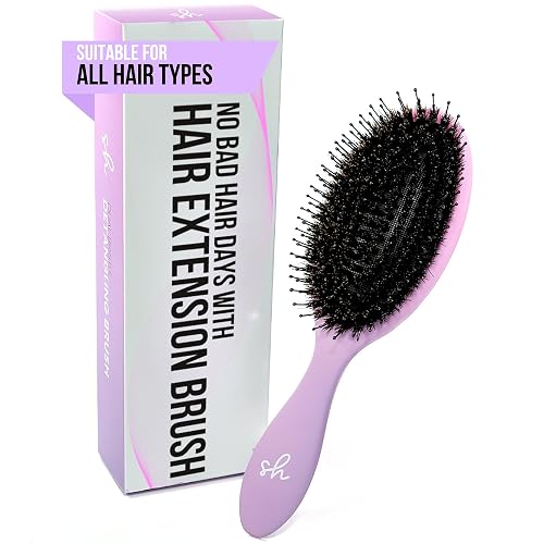 SimplyHair Ultimate Hair Extension Brush & Detangler (Pink & Purple Ombre)