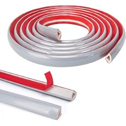 Revestimientos Baños Sin Juntas Art3d Tira de calafateo flexible de 10 pies, despegar y pegar para moldear, borde de azulejos, techo, esquina de pared en plata