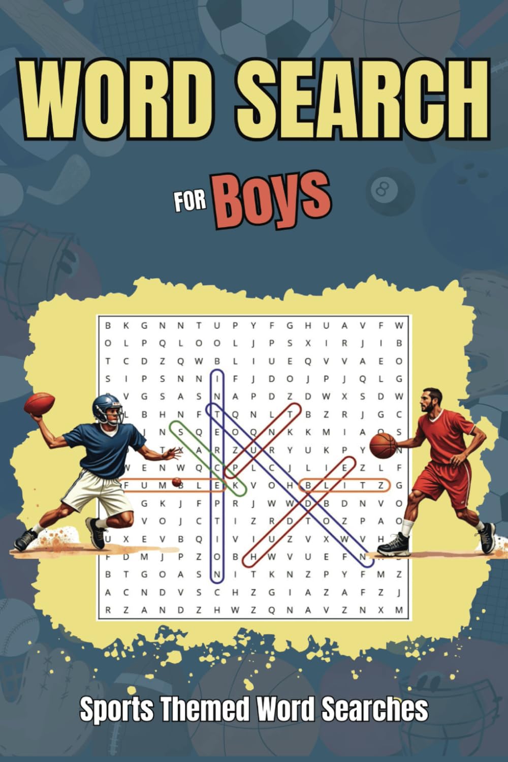 Word Search Puzzle Book for Boys: Sports Themed Word Search for Teenage Boys with Easy to Read Print | 6x9 inches