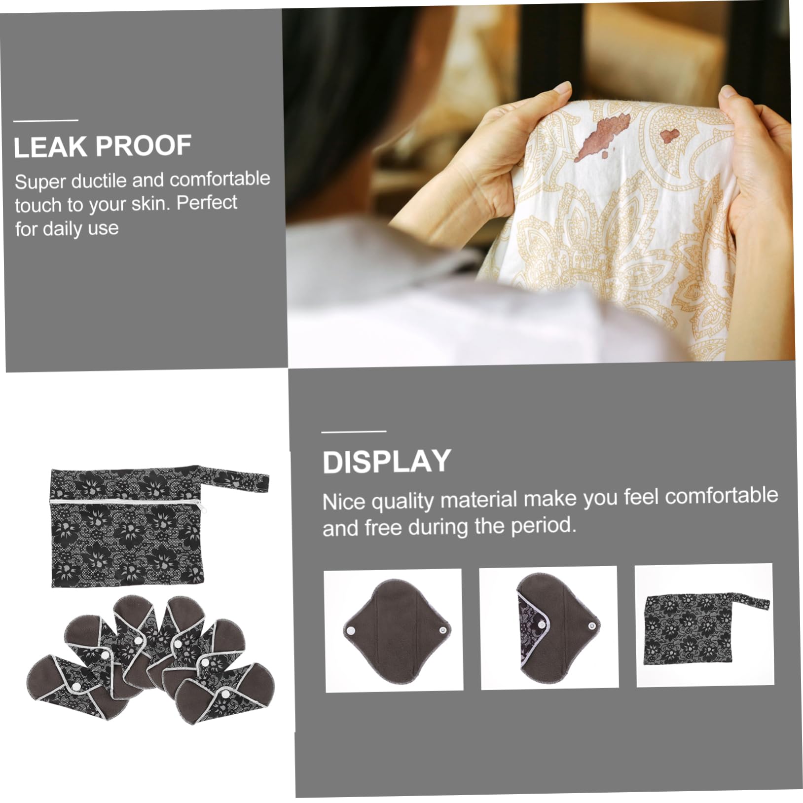 Beaupretty 30piezas Compresas Sanitarias Reutilizables Para Mujeres Embarazadas De Impermeables y Absorbentes Para y Actividades Variedad De