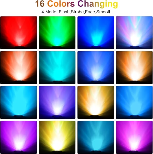 NATPOW Lumières LED Submersible RGB, 5V Couleur Changeante Spot Application Bluetooth et Télécommande, IP68 Etanche Bassin Éclairage pour Aquarium, Jardin, Cour, Piscine, Fontaine, Étang (Lot de 6) - 4
