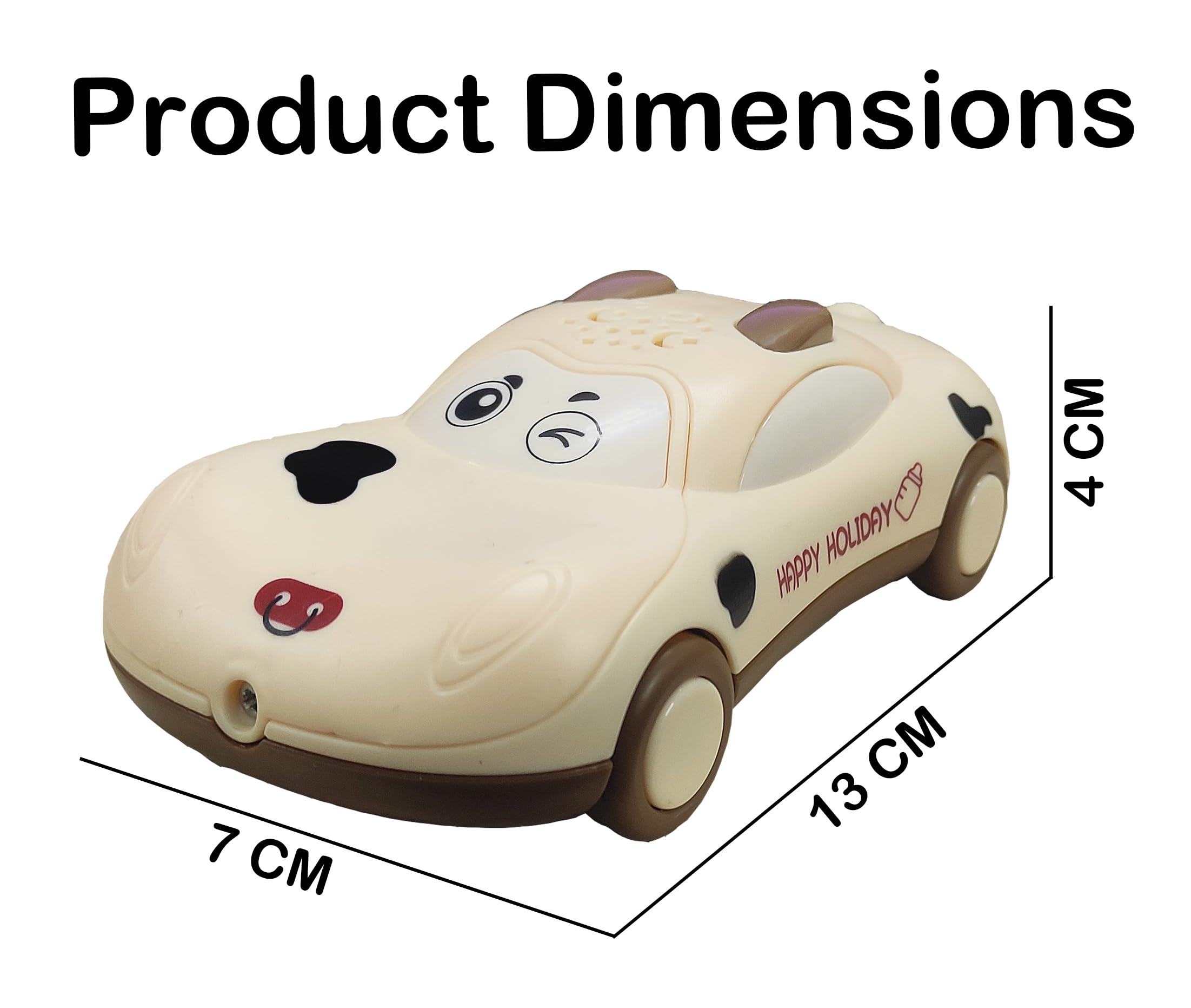 VGRASSP Pull Along Phone Car Toy for Kids - Lovely Model, Multiple Modes, Spreading Colorful Lights, Volume Adjustment, Dynamic Sound and Great Music - Multicolor (Color As Per Stock) - Image 3 thumbnail