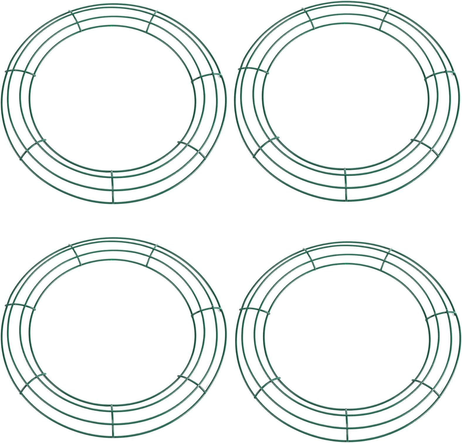 4 Pack Christmas Wire Wreath Rings 12 inch 14 inch Metal Wreath Frame - Large Round Wire Wreath Frame for Christmas Wreath Making Rings Base, Wedding Garland Ring, Garden Home Deco Supplies DIY Crafts