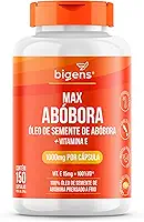 Max Abóbora, Óleo de Semente de Abóbora com Vitamina E, 1000mg, Prensado a Frio, Biogens, 150 cápsulas
