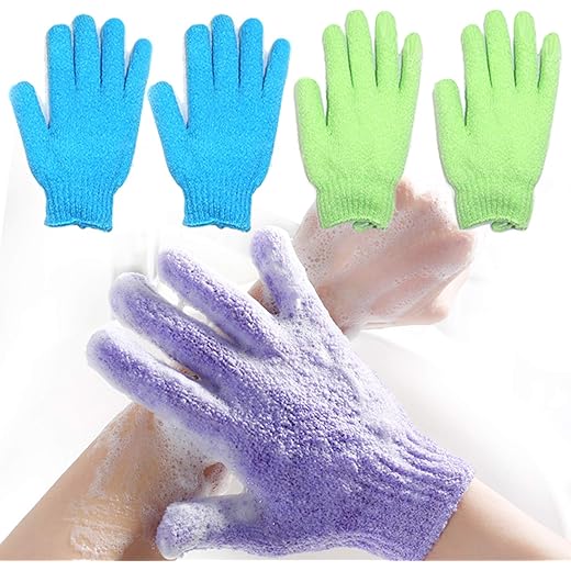 Niki28 Exfoliating Gloves - Blue/Green