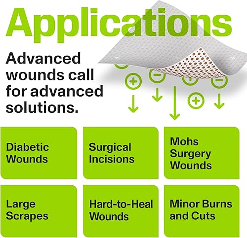 Miniatura 8 de PowerHeal Kit de vendaje bioeléctrico para el cuidado de heridas y curación rápida, 3 capas con almohadilla bioeléctrica, almohadilla absorbente,