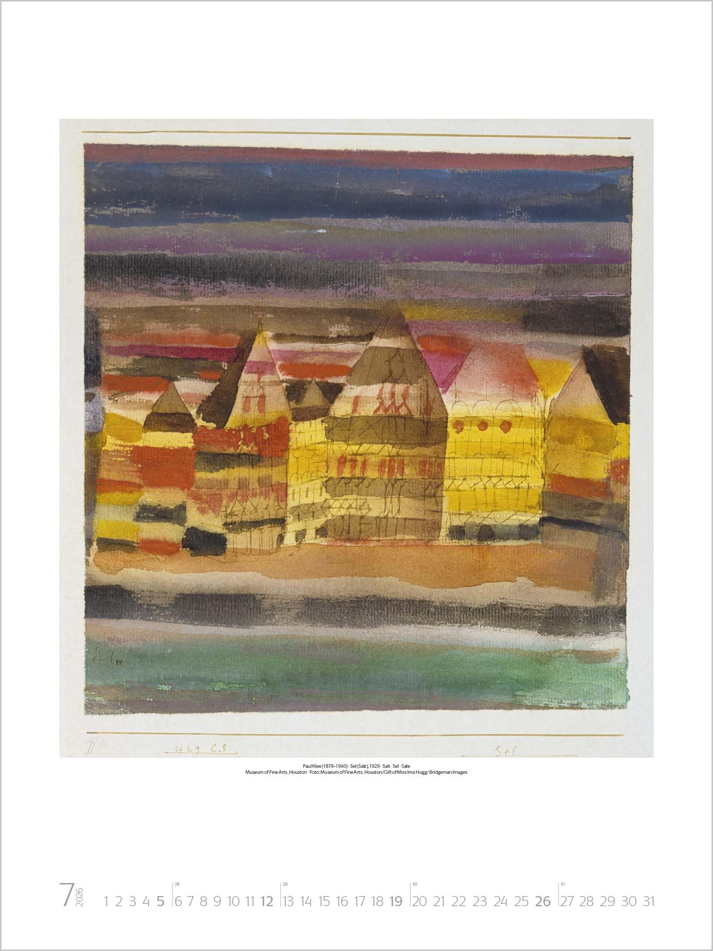 Bauhaus 2026: Großer Kunstkalender. Hochwertiger Wandkalender mit Meisterwerken des Bauhaus Stils. Kunst Gallery Format: 48 x 64 cm.
