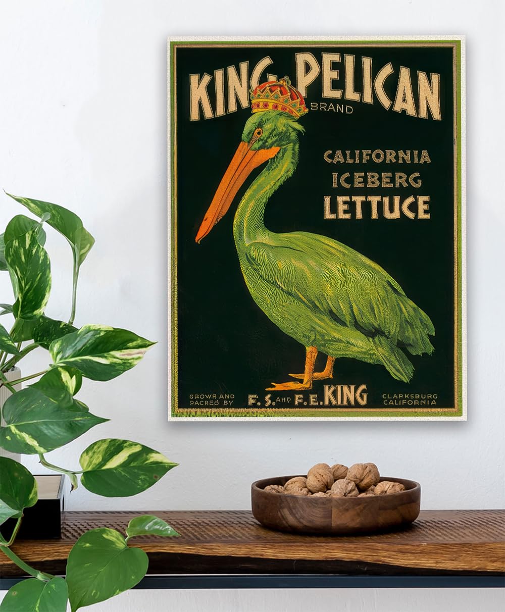 Amazon.com: King Pelican - Retro California Iceberg Lettuce 16x20