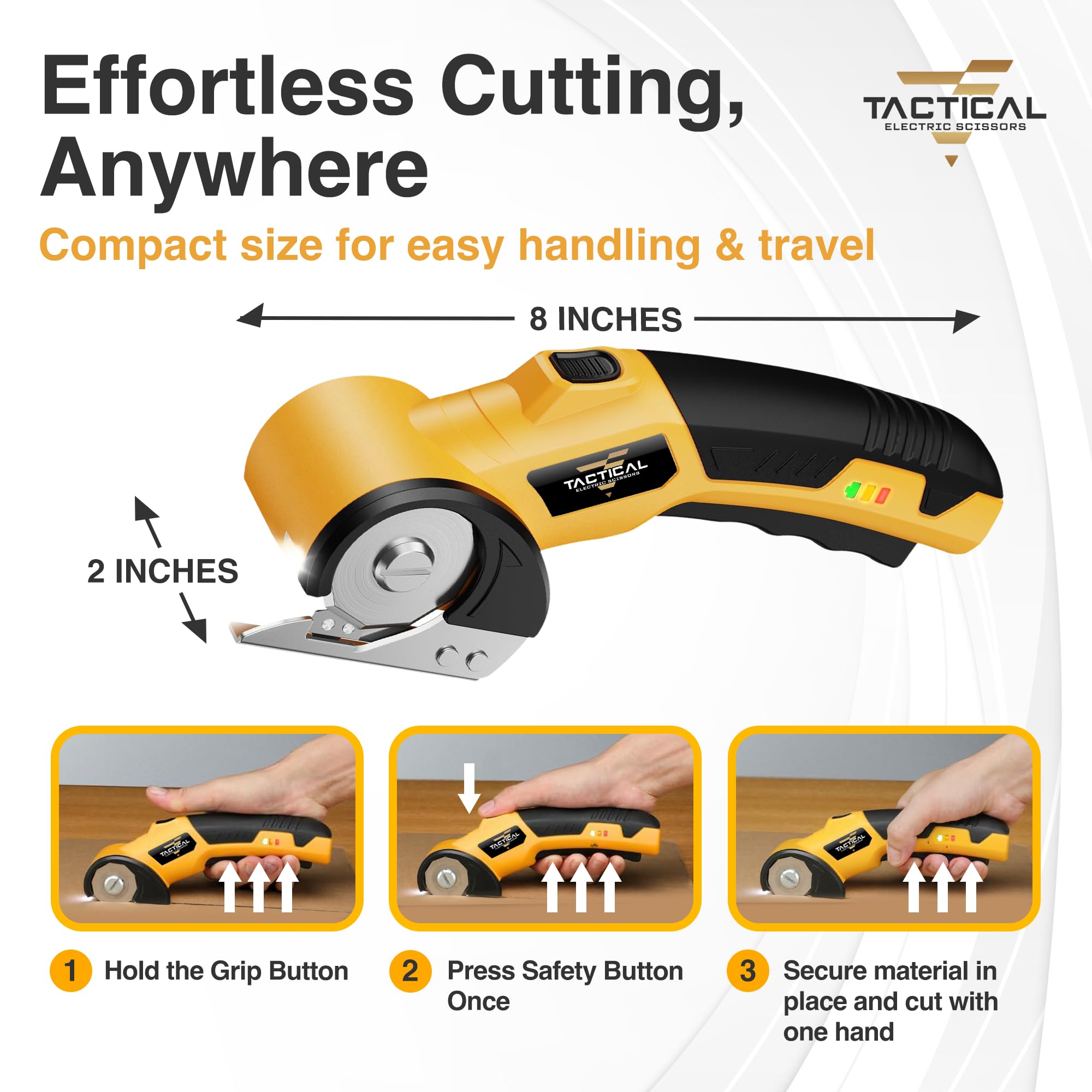 Tactical Electric Scissors: Cordless Cardboard Cutter -9 Tactical Electric Scissors: Cordless Cardboard Cutter -9