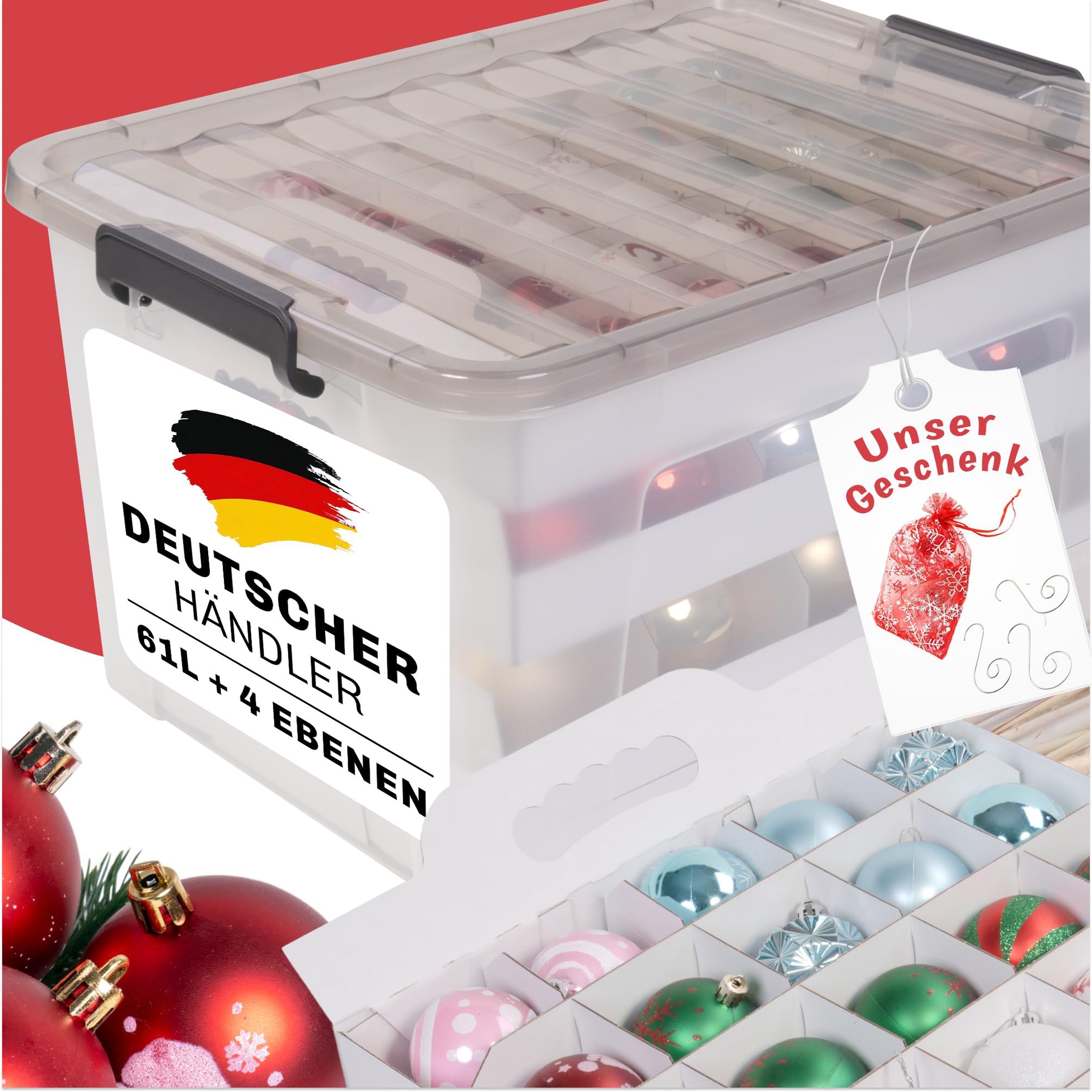 Stackmeister Aufbewahrungsbox Weihnachtskugeln