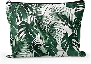Bolsa de maquillaje para mujer, Hoja de palma...