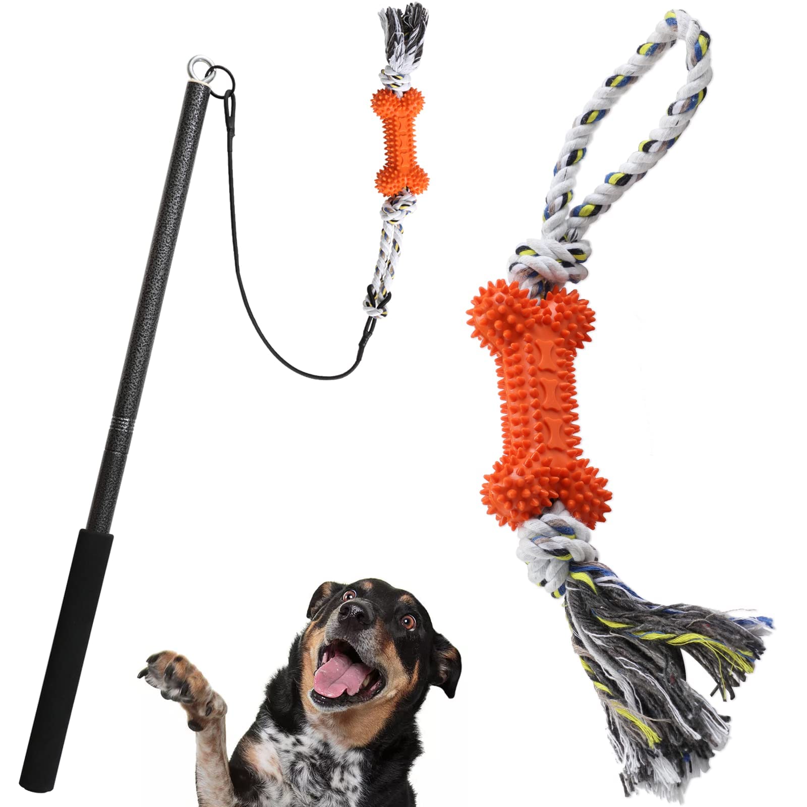 Barcetine Flirt Pole For Dogs Extendable Flirt Pole Tail Teaser