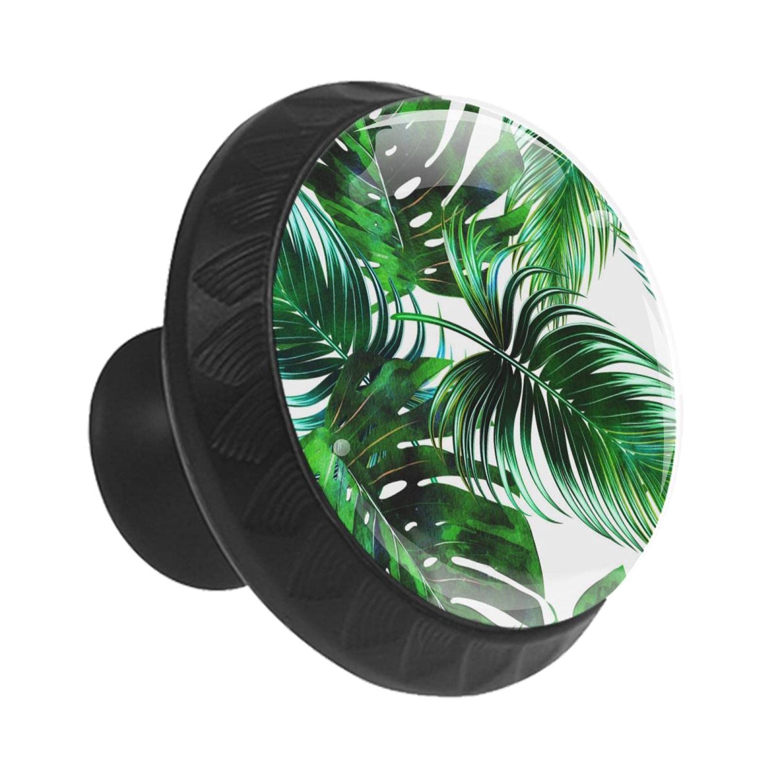 Poignées d'armoires de cuisine TBOUOBT lot de 12 boutons meuble monstera