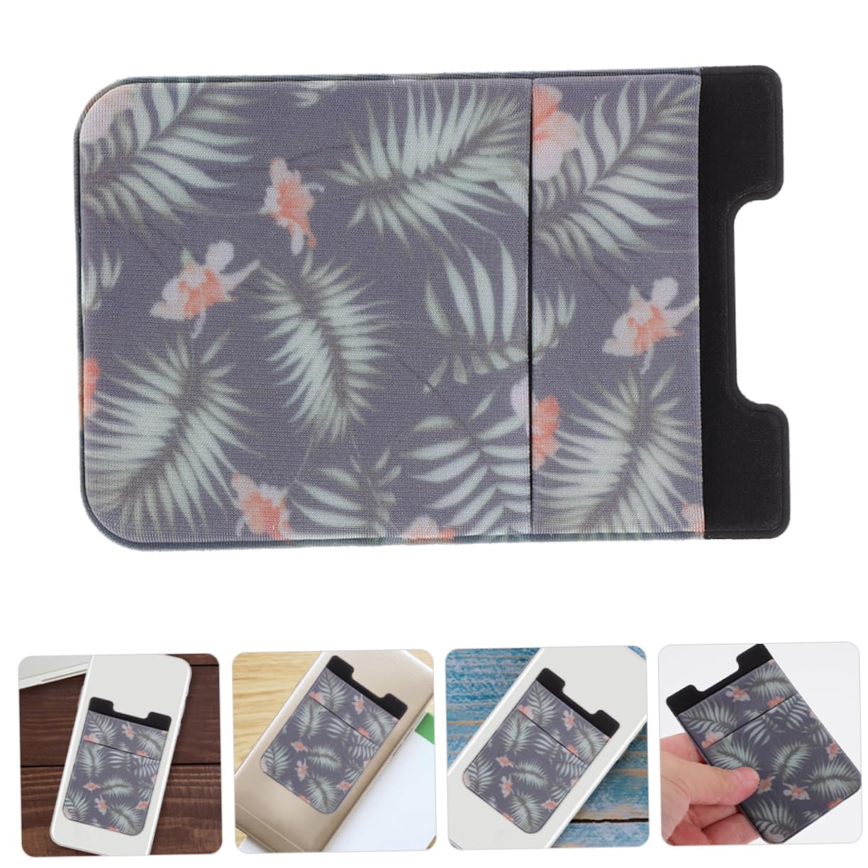 Uonlytech 10piezas Funda Adhesiva Retro para Teléfono Soporte y Tarjetero Organizador De Cartas y Dinero Pack De Estampado